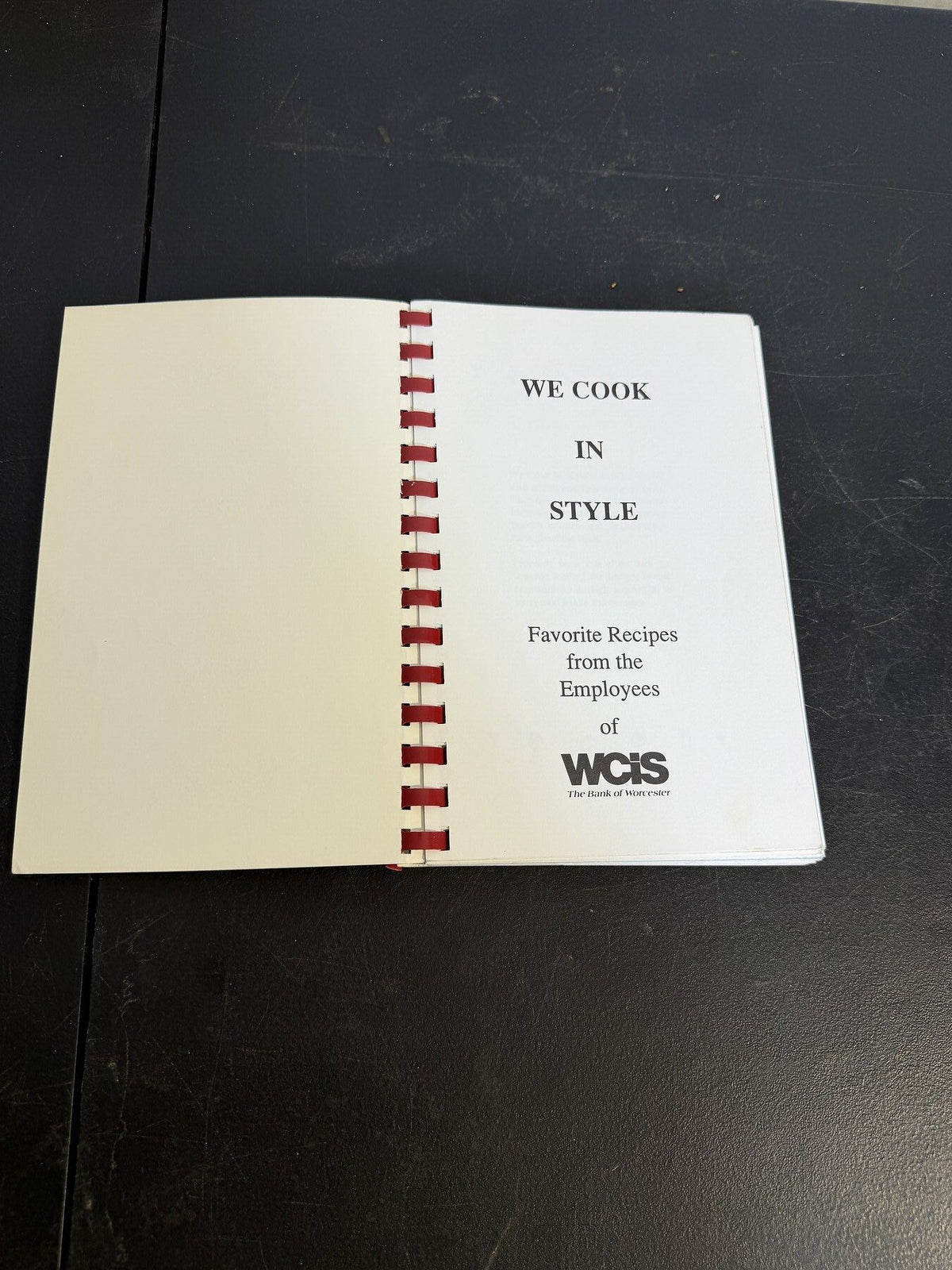 Vintage We Cook in Style WCIS Employee Favorite Recipes Cookbook - Wormhole Thrift