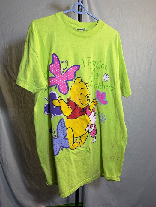 Vintage Disney Winnie the Pooh Piglet 'I Forgot My Bothers' T-Shirt One Size - Wormhole Thrift