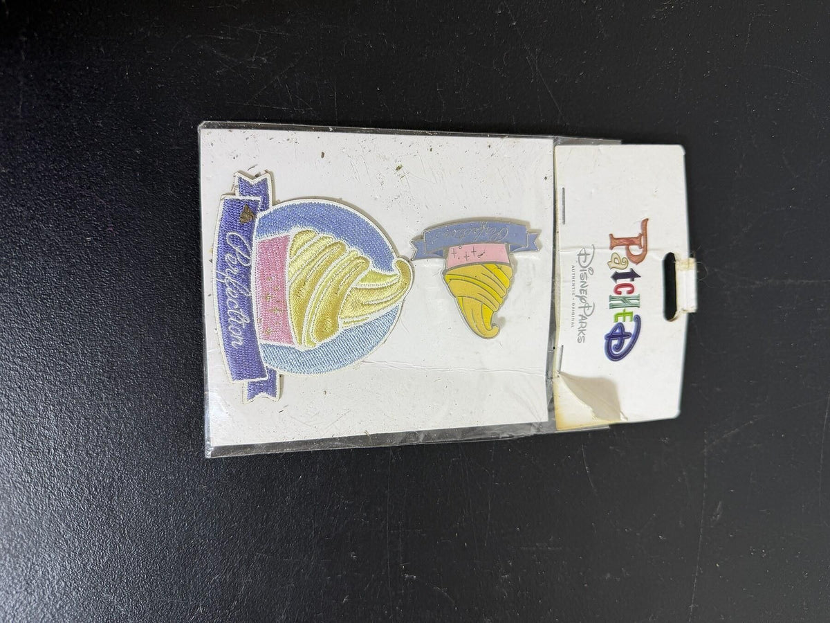 Disney Parks Dole Whip 'Perfection' Patch & Pin Set - Patched Series - Wormhole Thrift