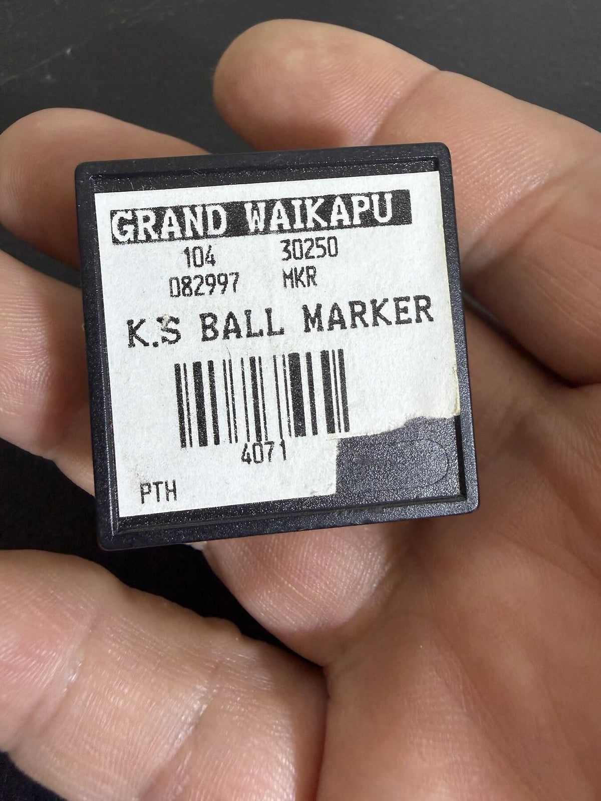Grand Waikapu Resort Golf Ball Marker w/ Velvet Case - Wormhole Thrift