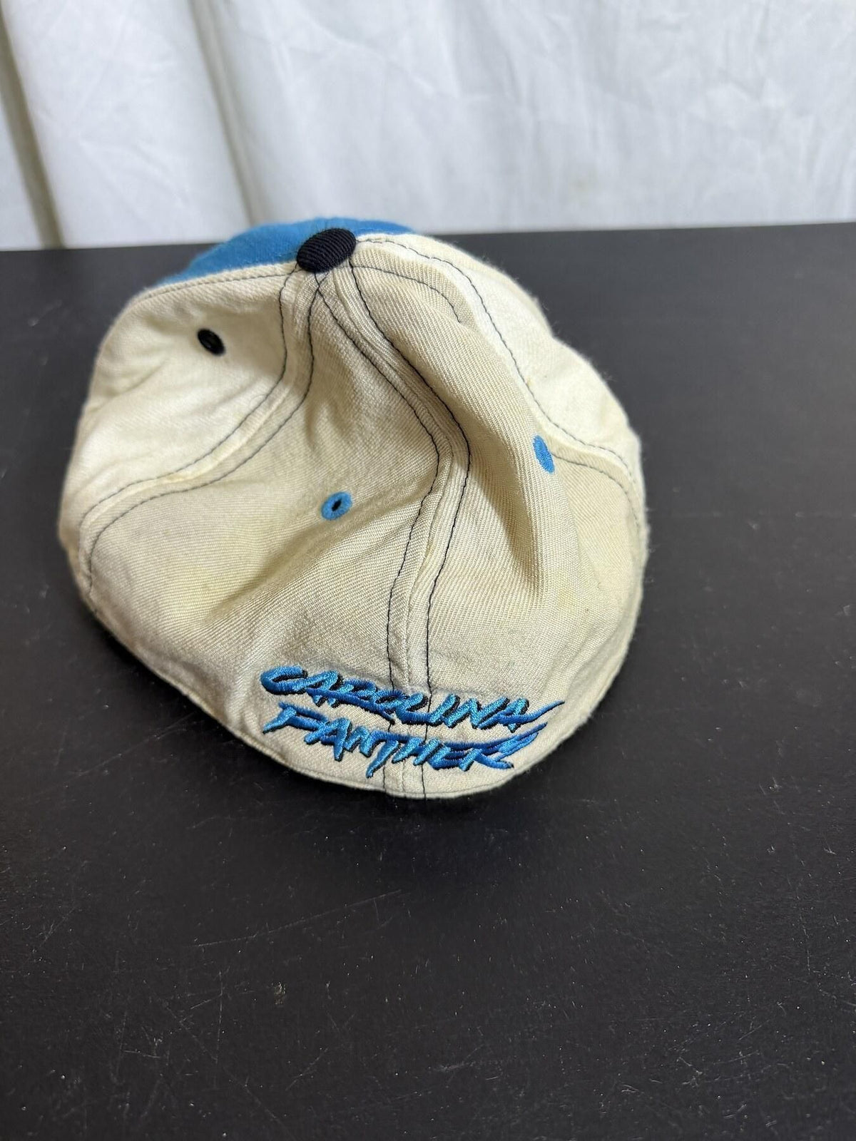 Vintage Carolina Panthers Reebok NFL Wool Baseball Cap Size 8 - Wormhole Thrift
