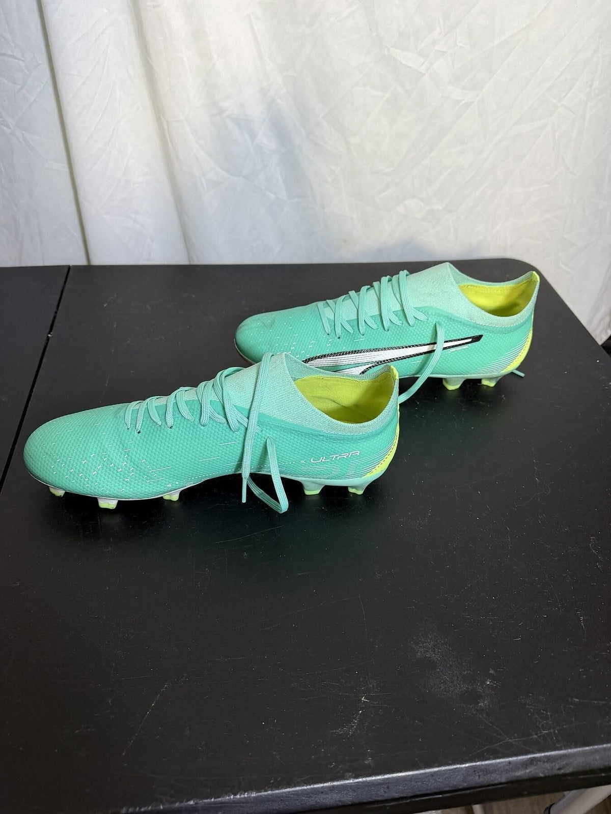 Puma Ultra GripControl Soccer Cleats Aqua Lime Men's US 10.5 - Wormhole Thrift