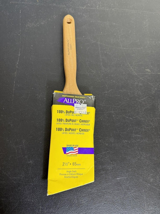 ALLPRO Professional Gold Series 2.5" Angle Sash Paint Brush - Wormhole Thrift