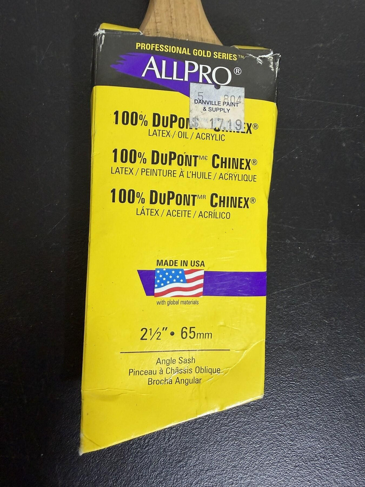 ALLPRO Professional Gold Series 2.5" Angle Sash Paint Brush - Wormhole Thrift
