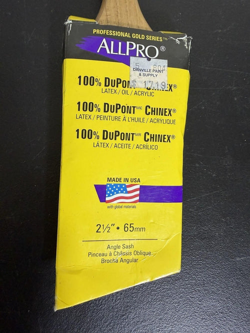 ALLPRO Professional Gold Series 2.5" Angle Sash Paint Brush - Wormhole Thrift
