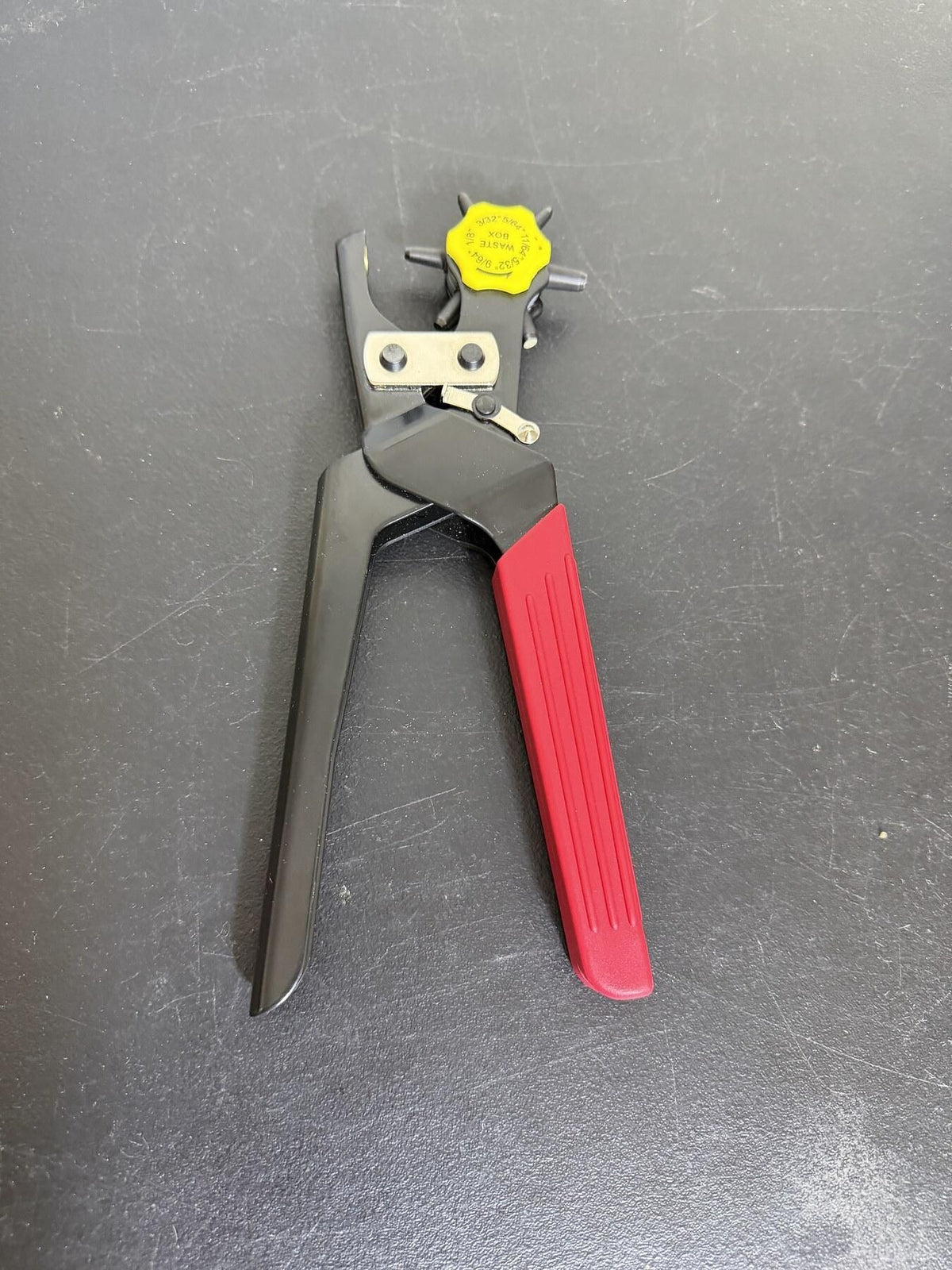 Rotary Leather Belt Hole Punch Pliers w/ Waste Box - 6 Sizes - Wormhole Thrift