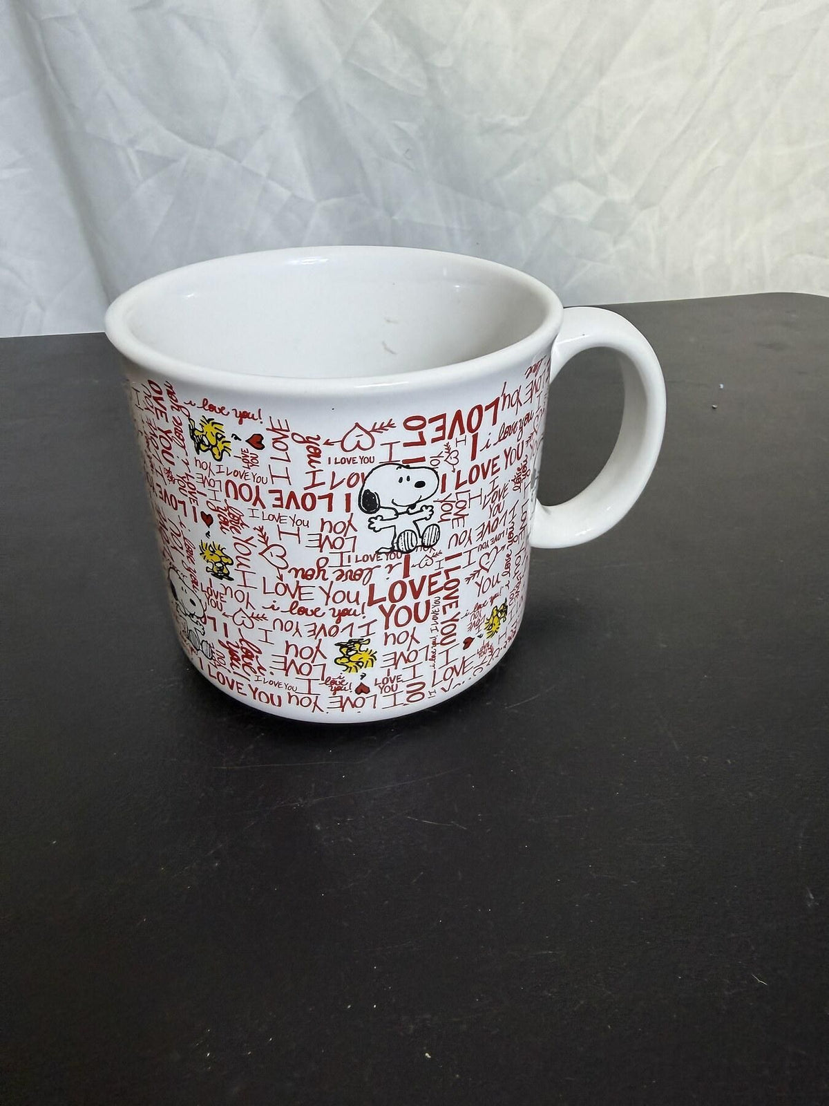 Peanuts Snoopy "I Love You" Ceramic Coffee Mug by Gibson Overseas - Wormhole Thrift