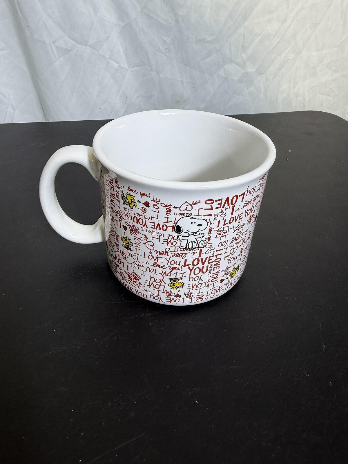 Peanuts Snoopy "I Love You" Ceramic Coffee Mug by Gibson Overseas - Wormhole Thrift