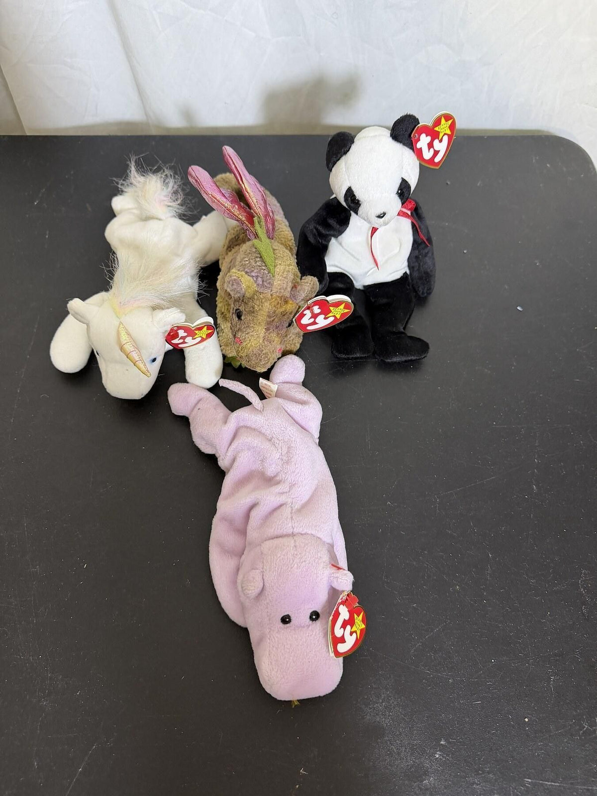 Lot of 4 Ty Beanie Babies Plush Animals w/ Tags - Wormhole Thrift