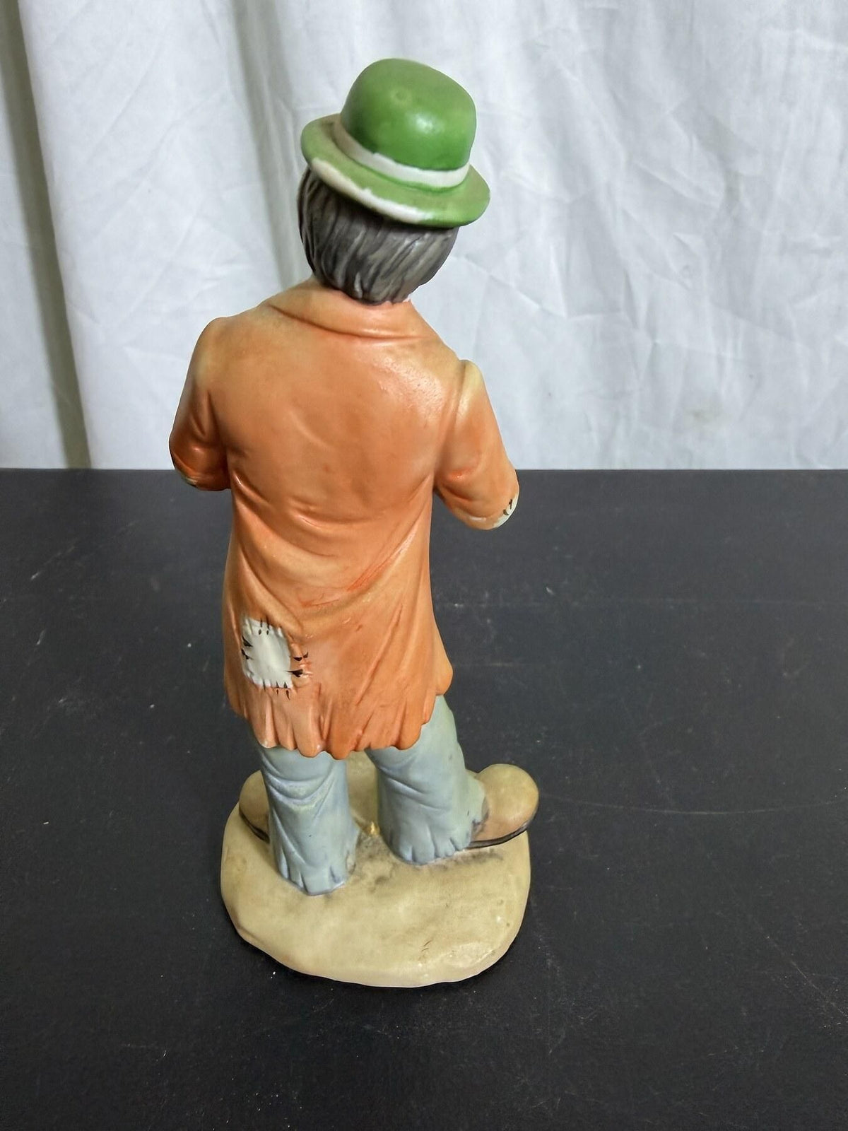 Emmett Kelly Jr. Clown Figurine with Broom - Flambro Taiwan - Wormhole Thrift