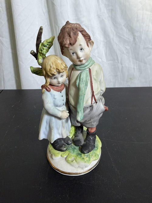 B. Merli Signed Capodimonte-Style Porcelain Children Figurine - Wormhole Thrift