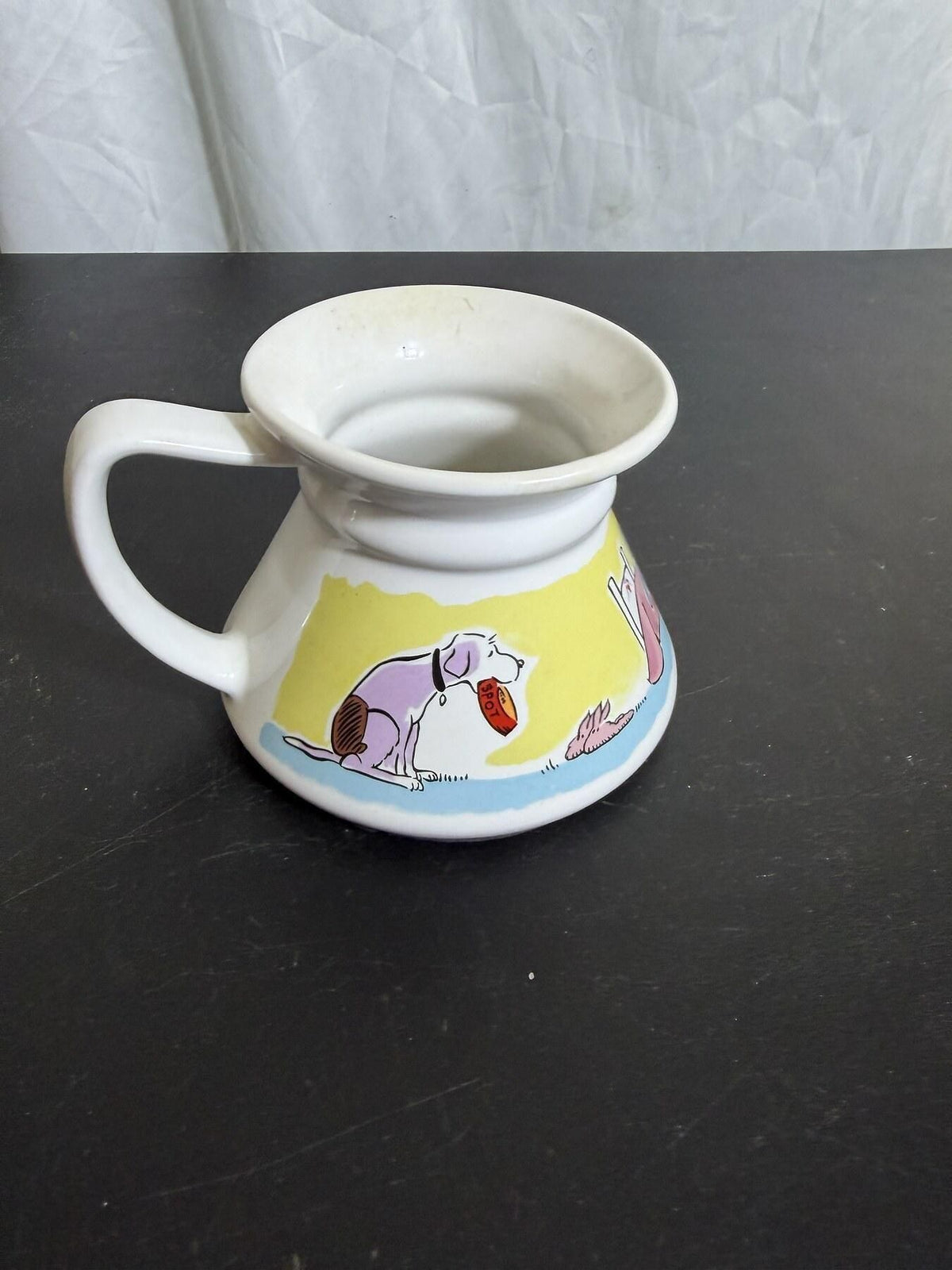 Vintage Ceramic Mug "I DON'T DO MORNINGS..." Cat Dog Blair Signed - Wormhole Thrift