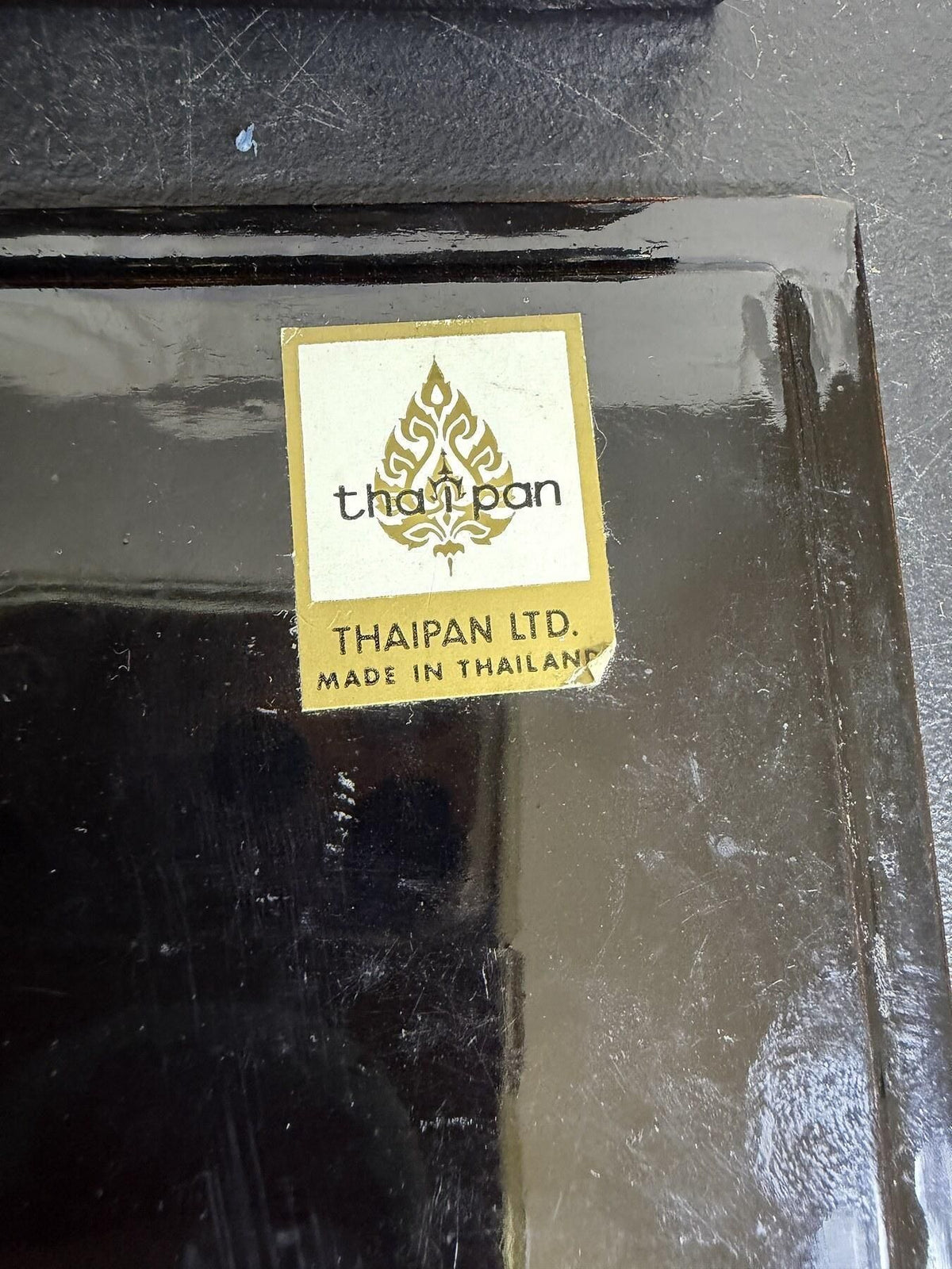 Vintage Thaipan Black Lacquer Floral Box Made in Thailand - Wormhole Thrift