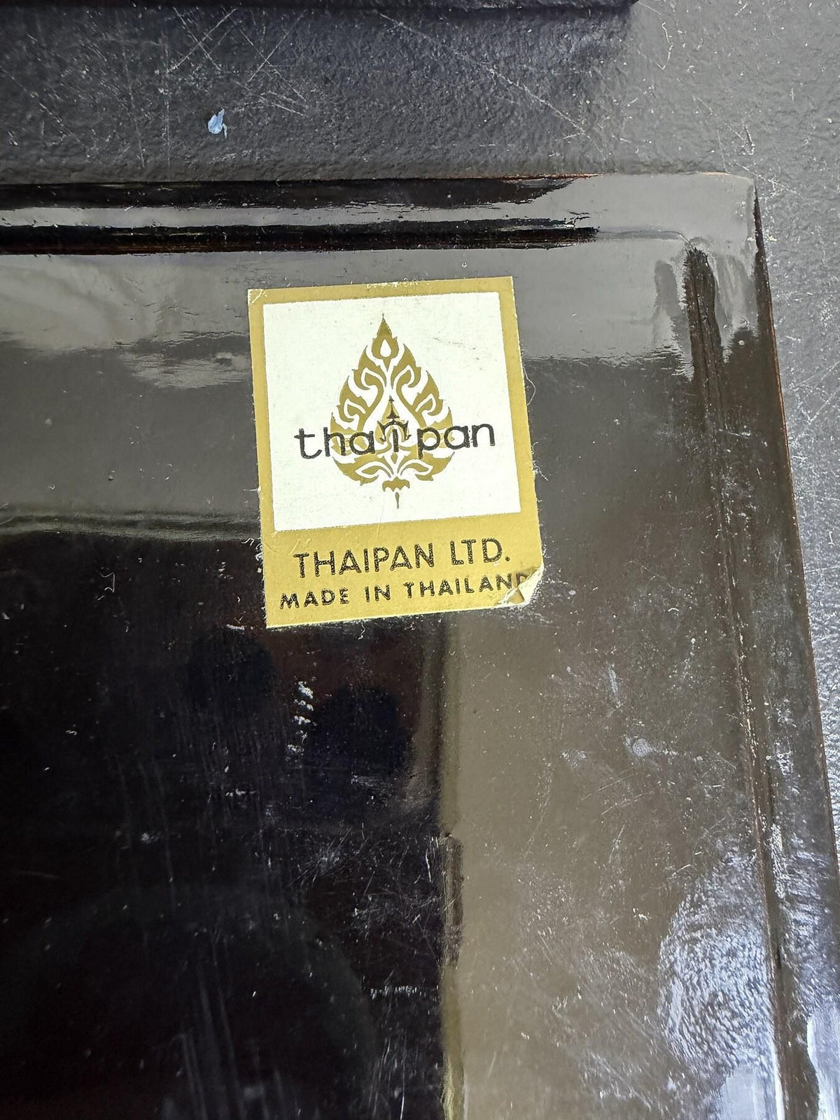 Vintage Thaipan Black Lacquer Floral Box Made in Thailand - Wormhole Thrift