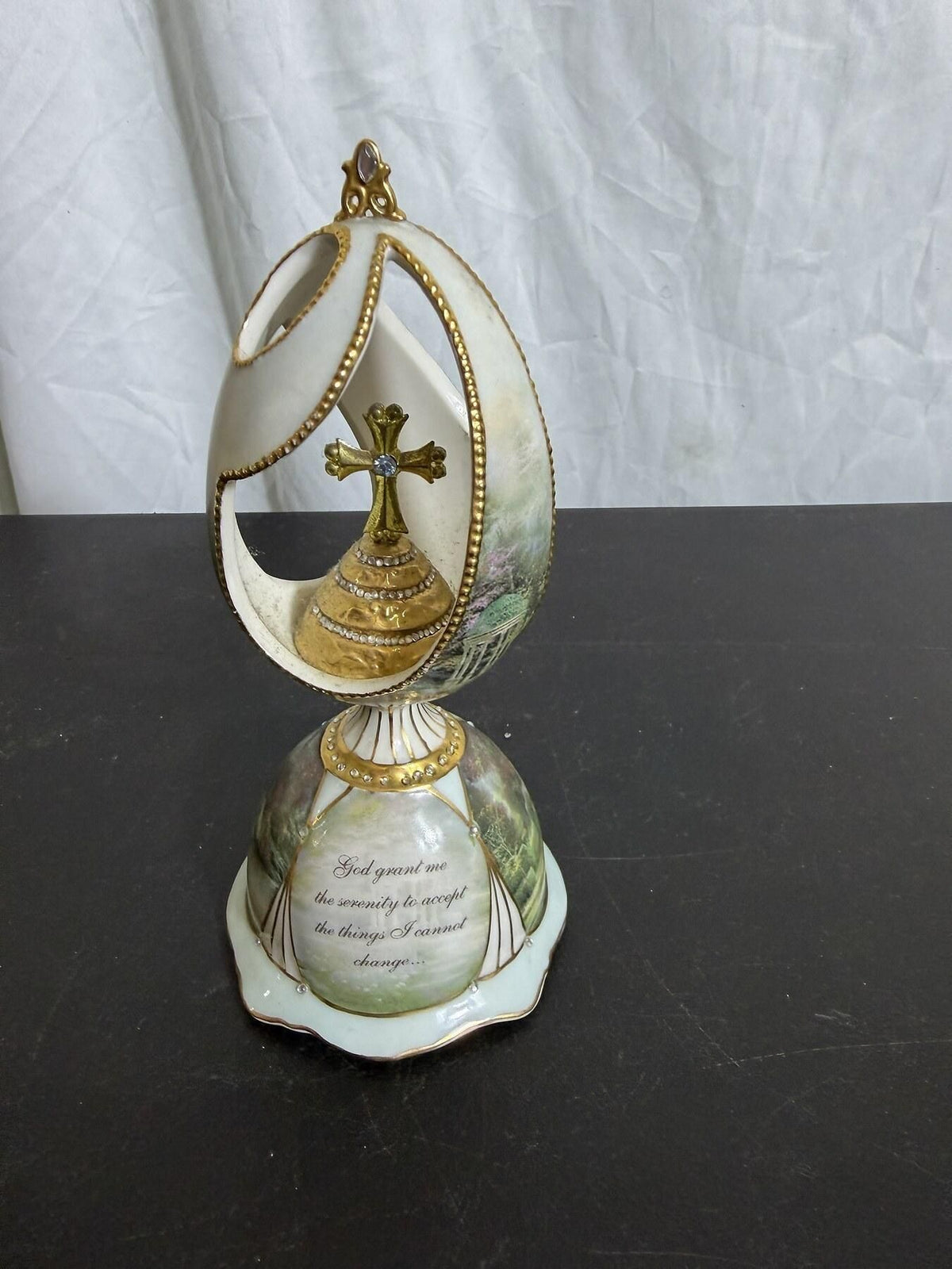 Thomas Kinkade Serenity Garden Heirloom Porcelain Musical Figurine - Wormhole Thrift