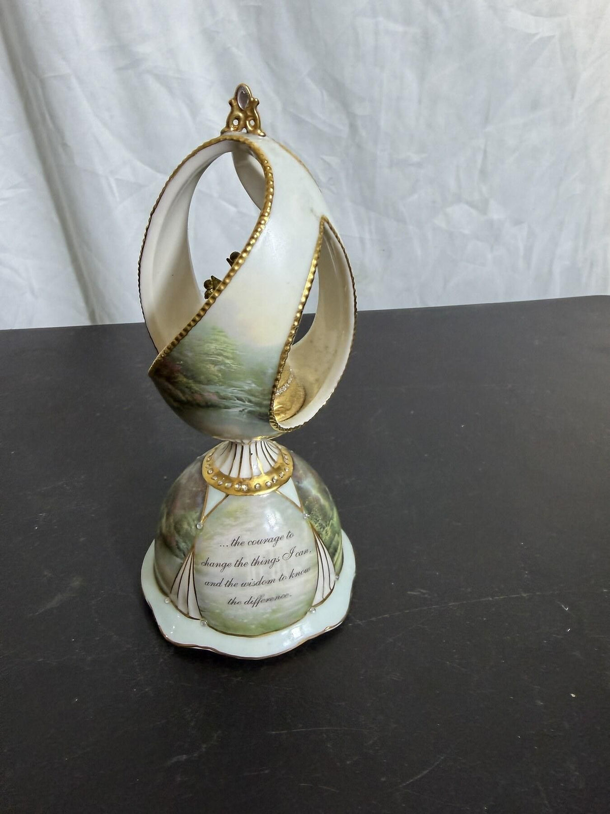 Thomas Kinkade Serenity Garden Heirloom Porcelain Musical Figurine - Wormhole Thrift
