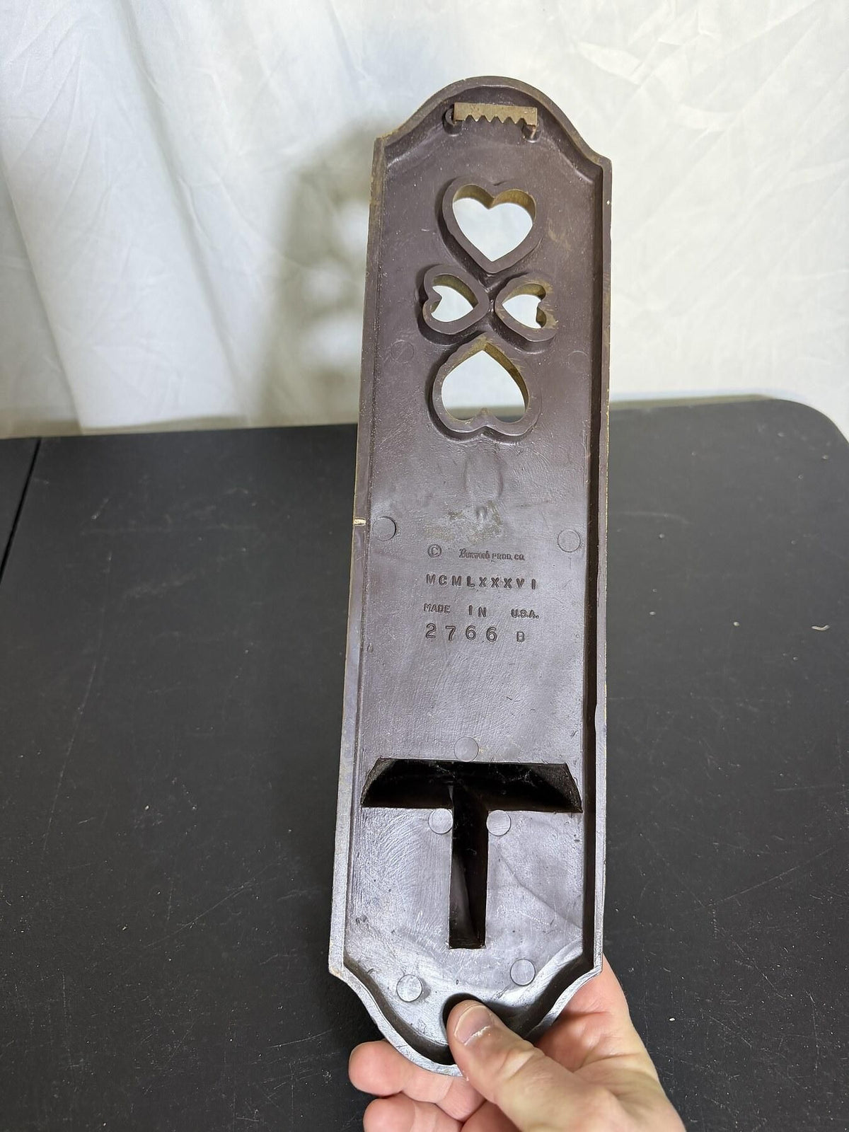Vintage Burwood Prod Co 1986 Wood Tone Wall Sconce - Wormhole Thrift
