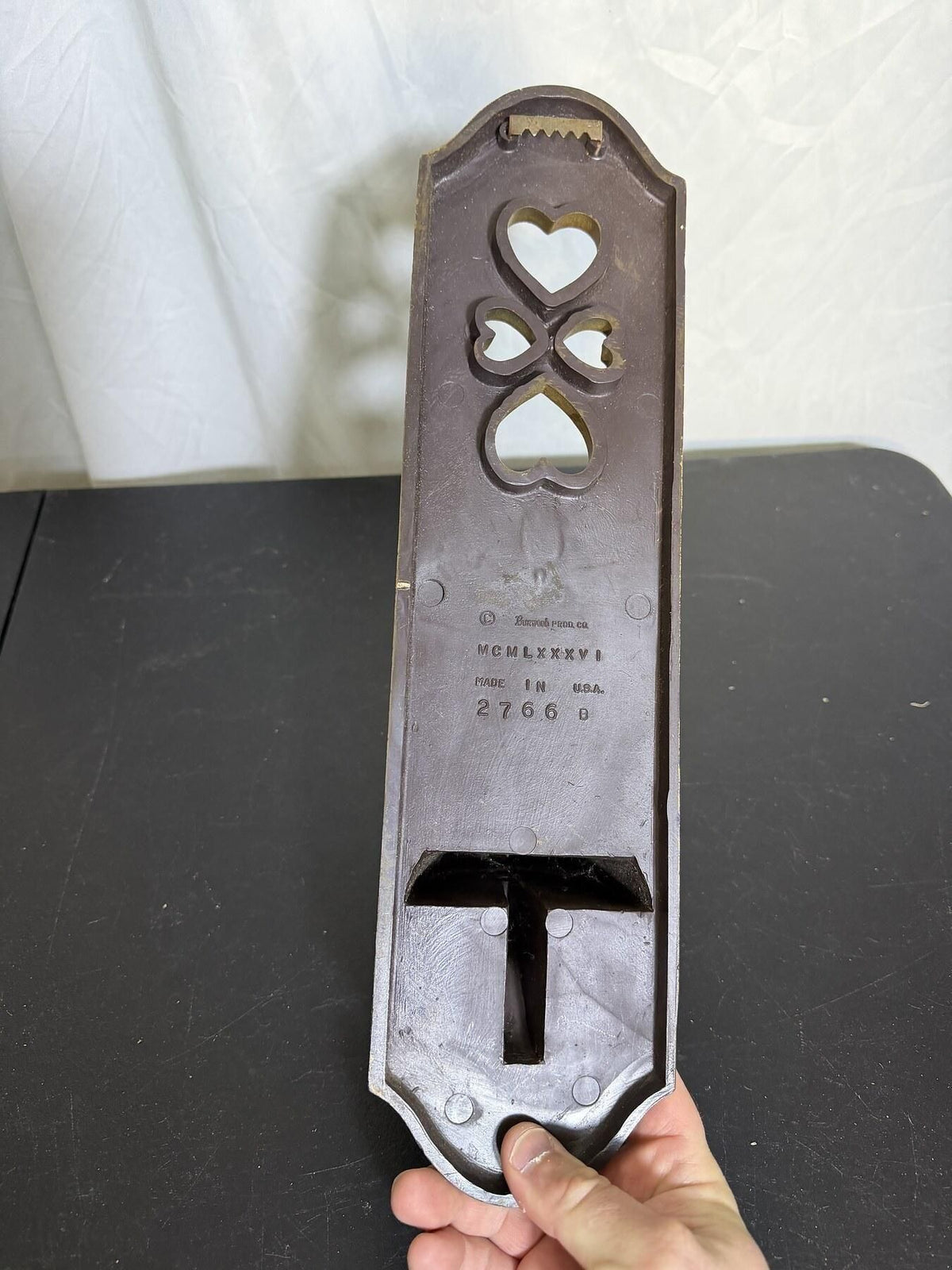 Vintage Burwood Prod Co 1986 Wood Tone Wall Sconce - Wormhole Thrift
