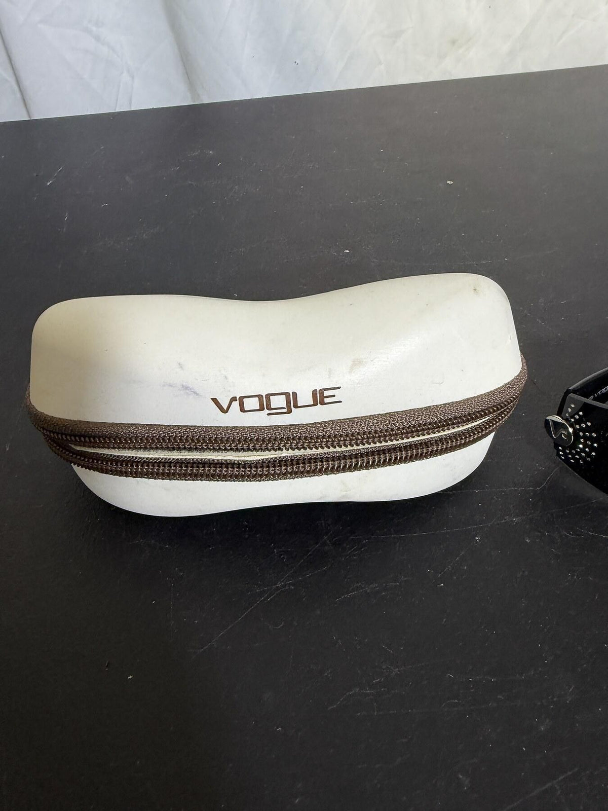 Vogue VO 2518-SB Black Shield Sunglasses with Rhinestones & Case - Wormhole Thrift