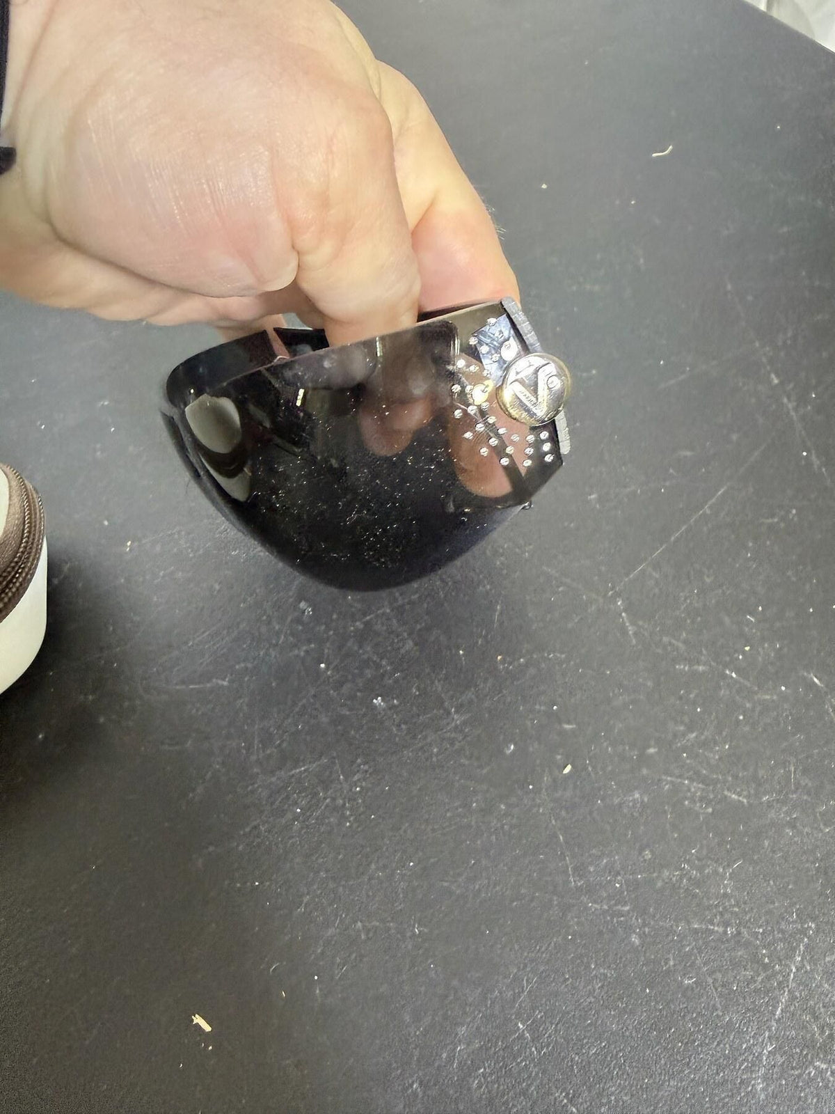 Vogue VO 2518-SB Black Shield Sunglasses with Rhinestones & Case - Wormhole Thrift