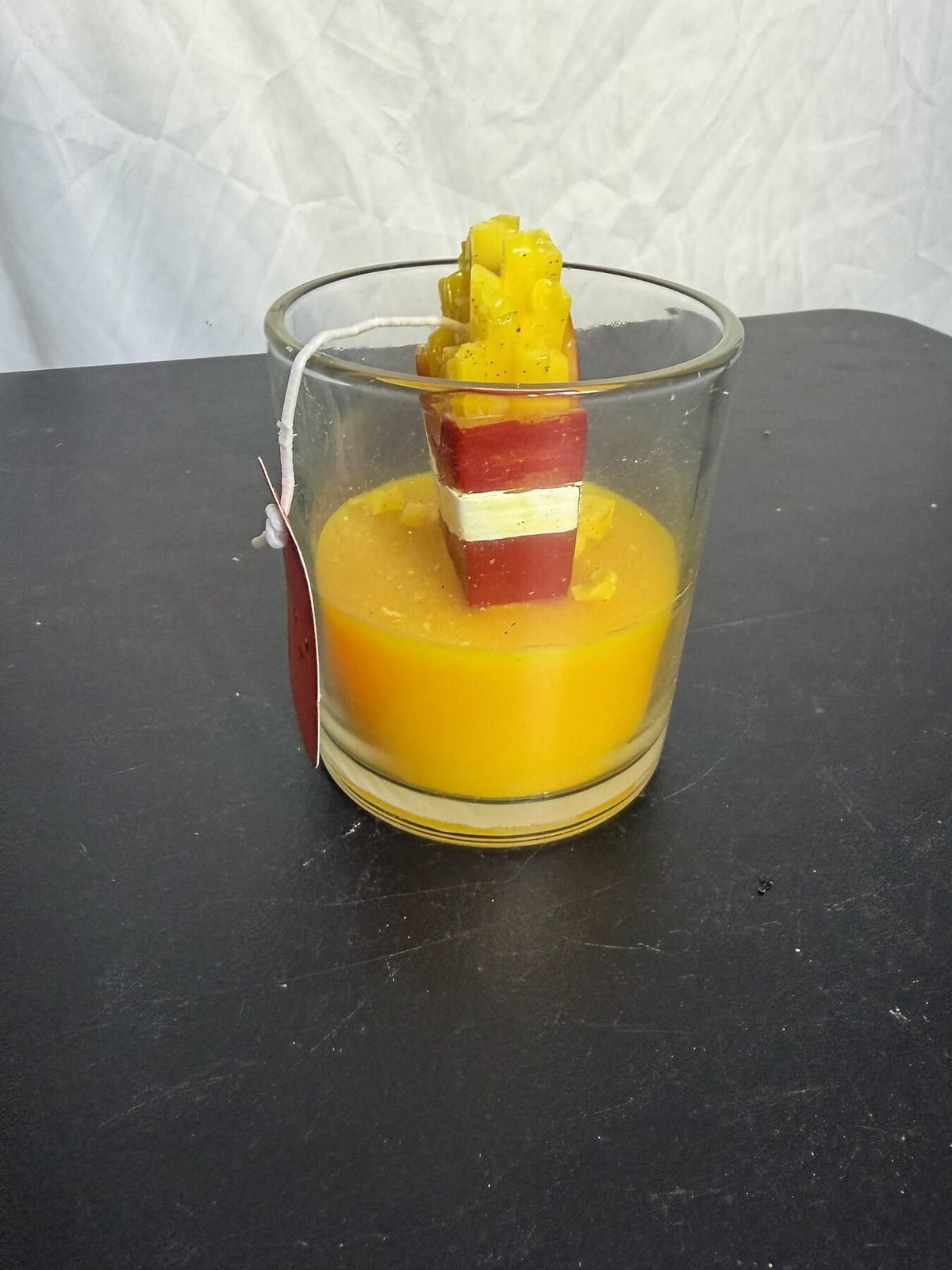 French Fries & Ketchup Scented Candle in Glass Jar Novelty Food Decor - Wormhole Thrift