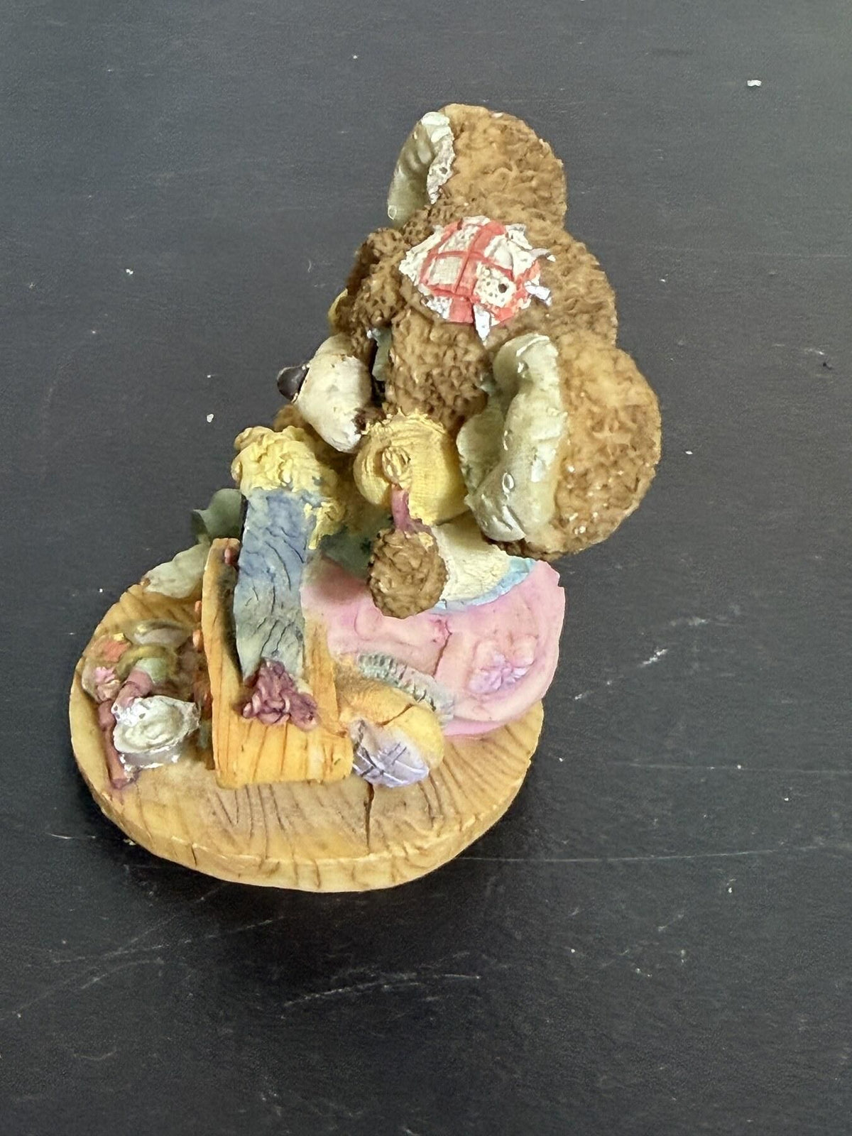 Cute Mouse Figurine with Rocking Horse & Crafts Decor Made in China - Wormhole Thrift