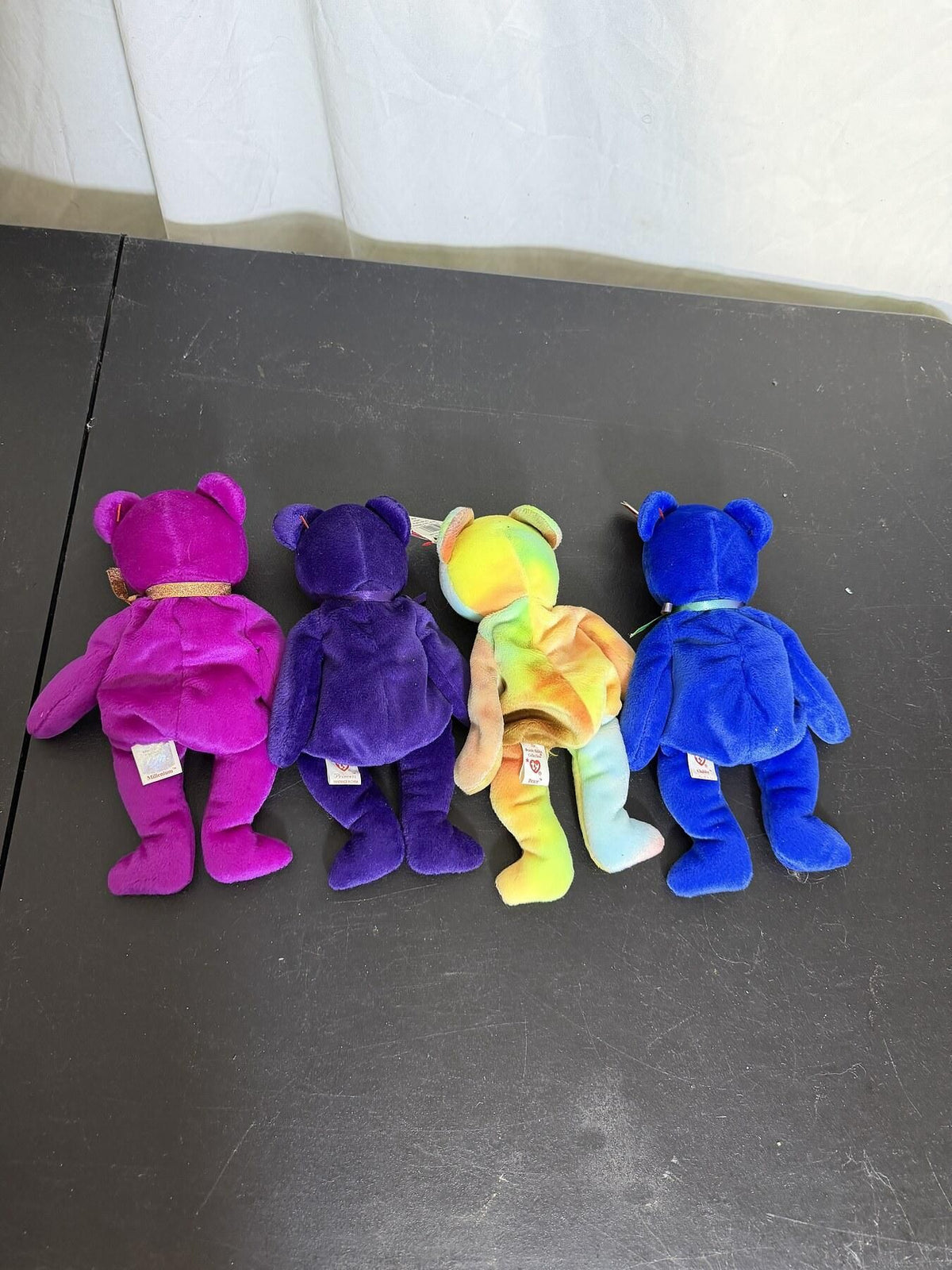 Lot of 4 Ty Beanie Babies Plush Teddy Bears - Millennium Peace Princess Clubby - Wormhole Thrift