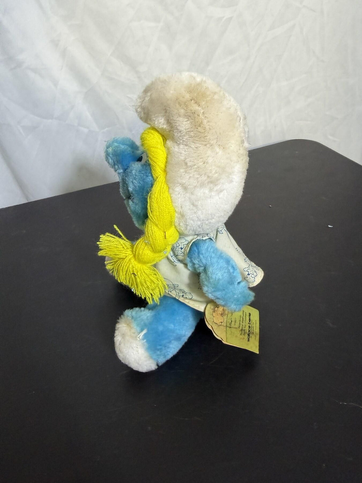 Vintage Smurfette Plush Toy by Wallace Berrie & Co. #607 (1981) - Wormhole Thrift