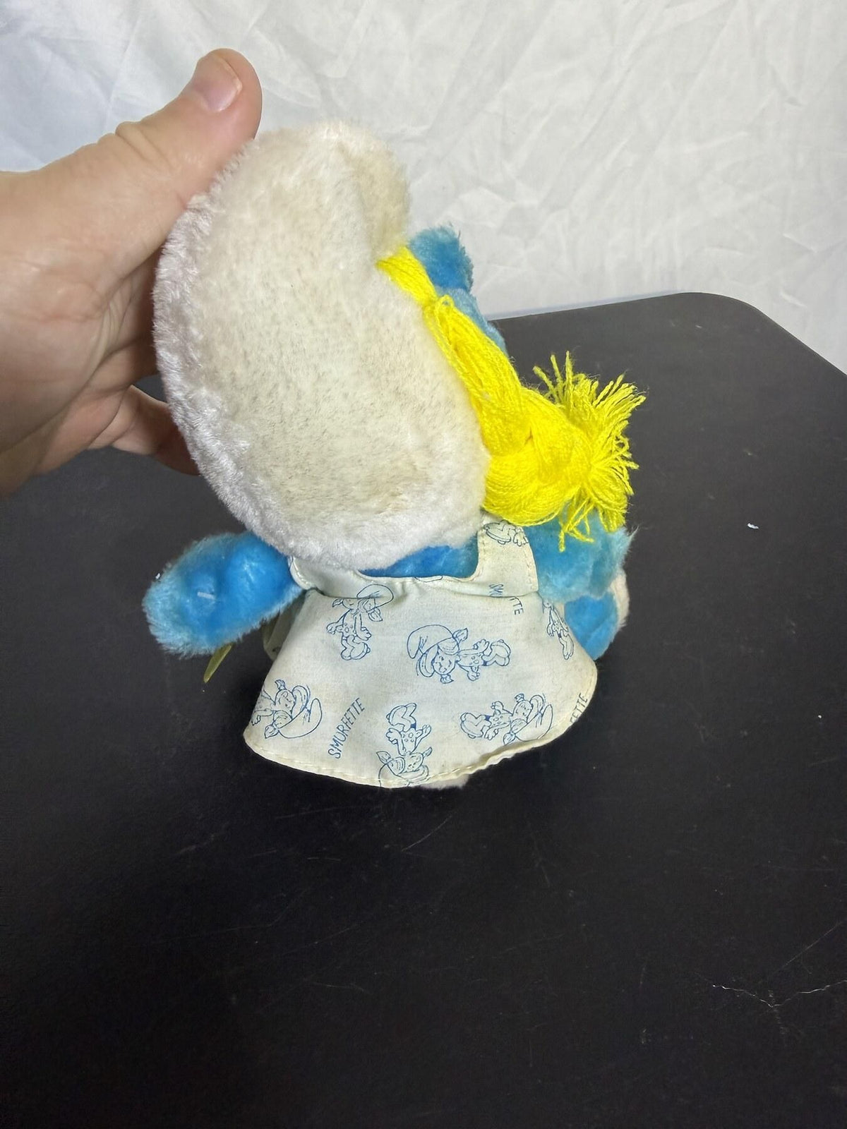 Vintage Smurfette Plush Toy by Wallace Berrie & Co. #607 (1981) - Wormhole Thrift