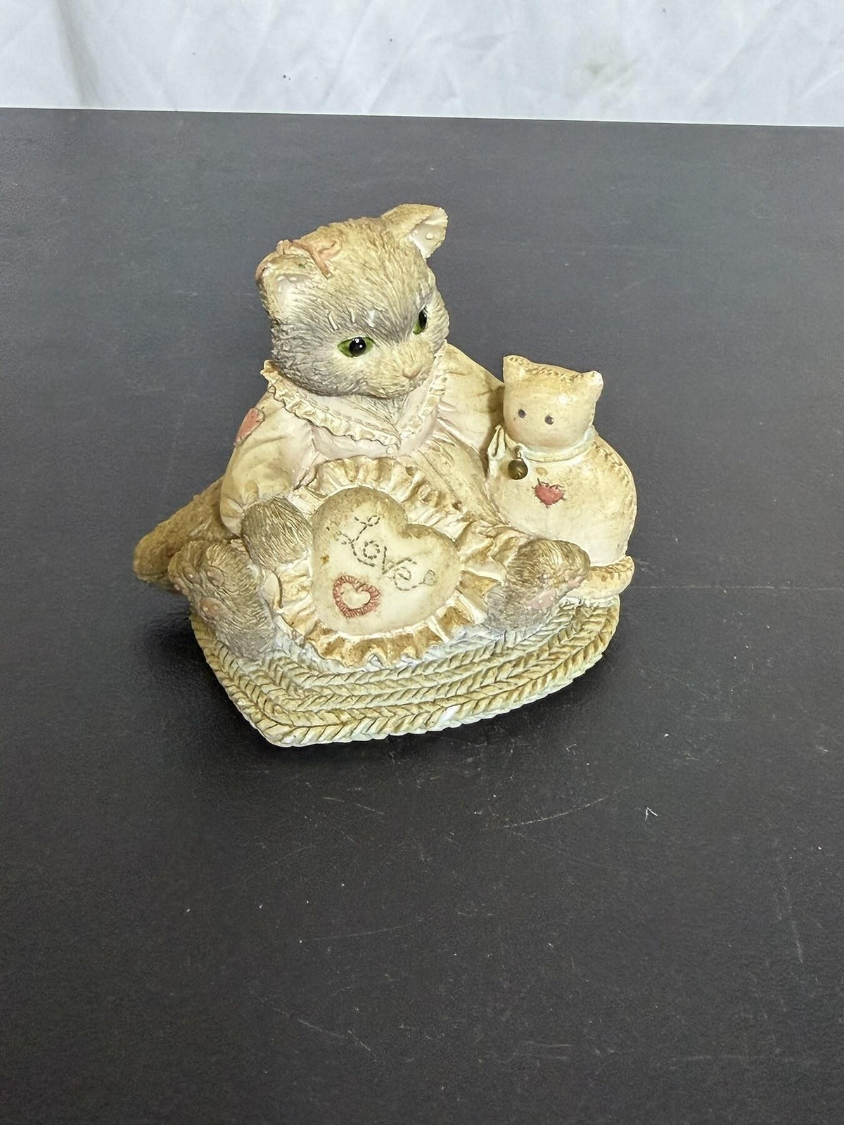 Calico Kittens "I'm Sew Glad You Are Mine" Cat Figurine Enesco 1993 - Wormhole Thrift