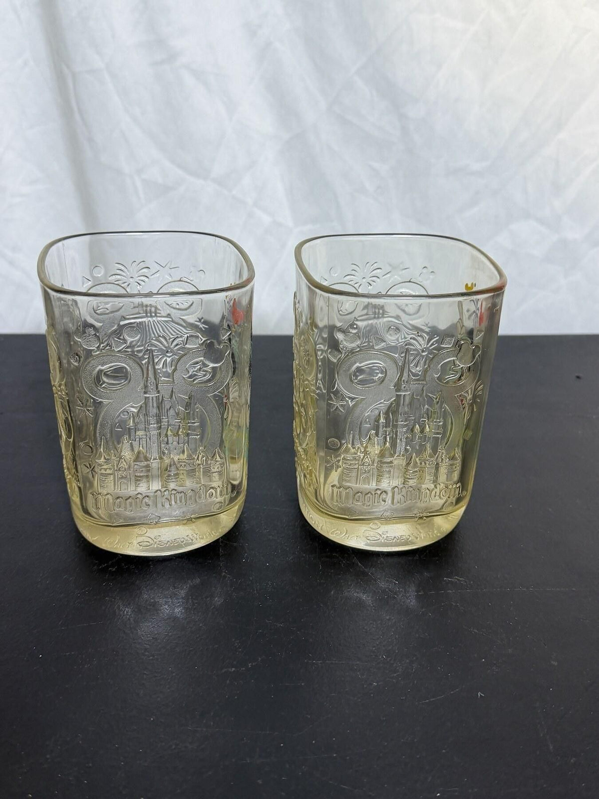 Lot of 2 Disney Mickey Mouse 2000 McDonald’s Glass Tumblers - Wormhole Thrift