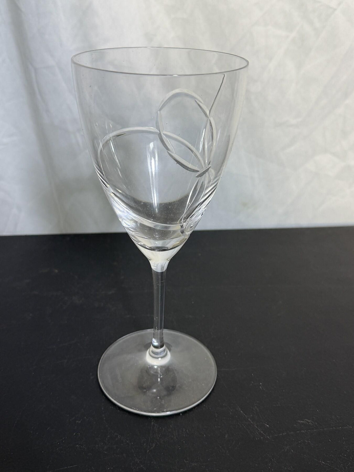 Vera Wang Wedgwood Love Knots Etched Bow Crystal Stemmed Glass - Wormhole Thrift