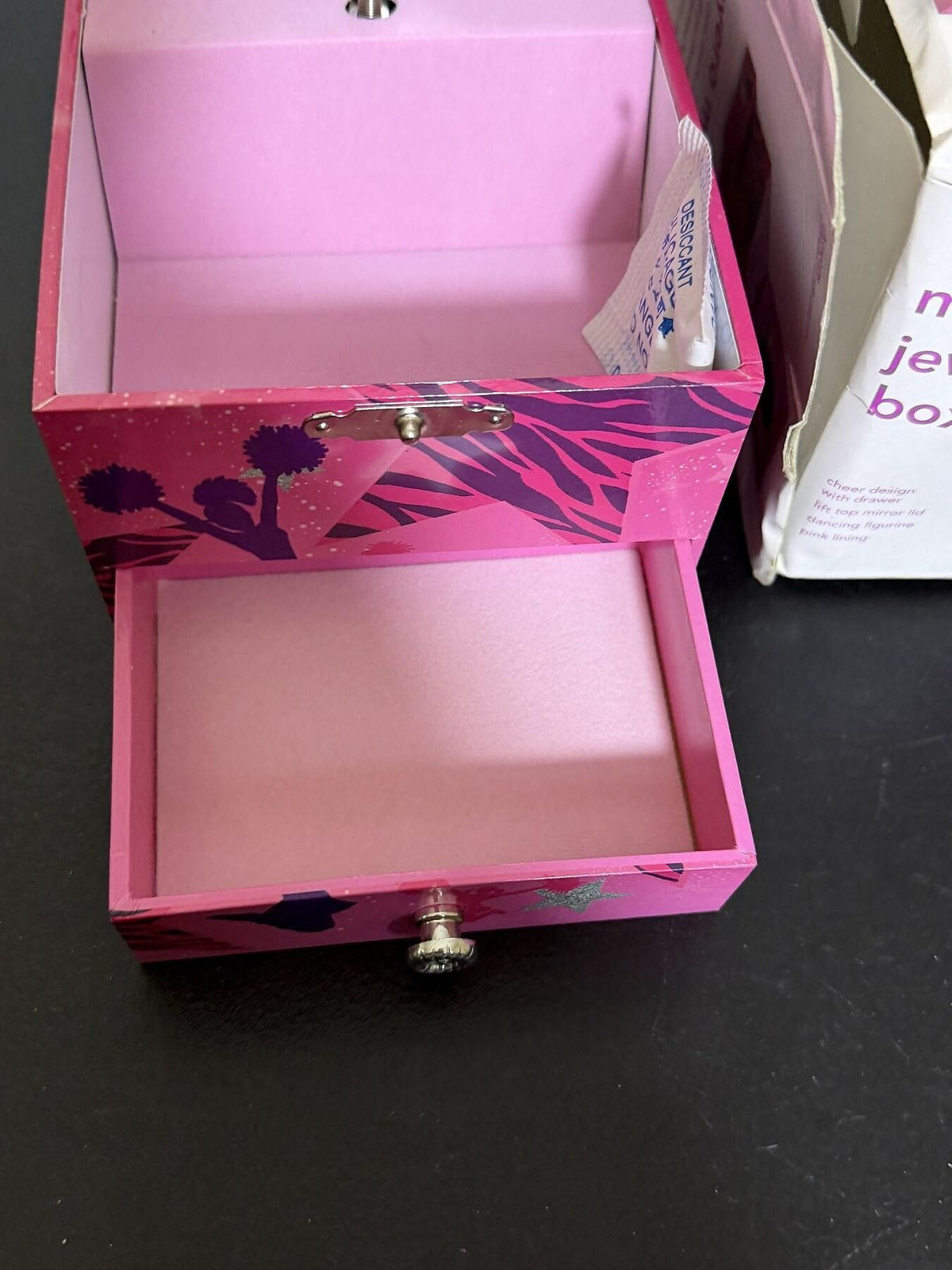JAKOS LTD Cheer Musical Jewelry Box w/ Ballerina Figurine & Drawer - Wormhole Thrift