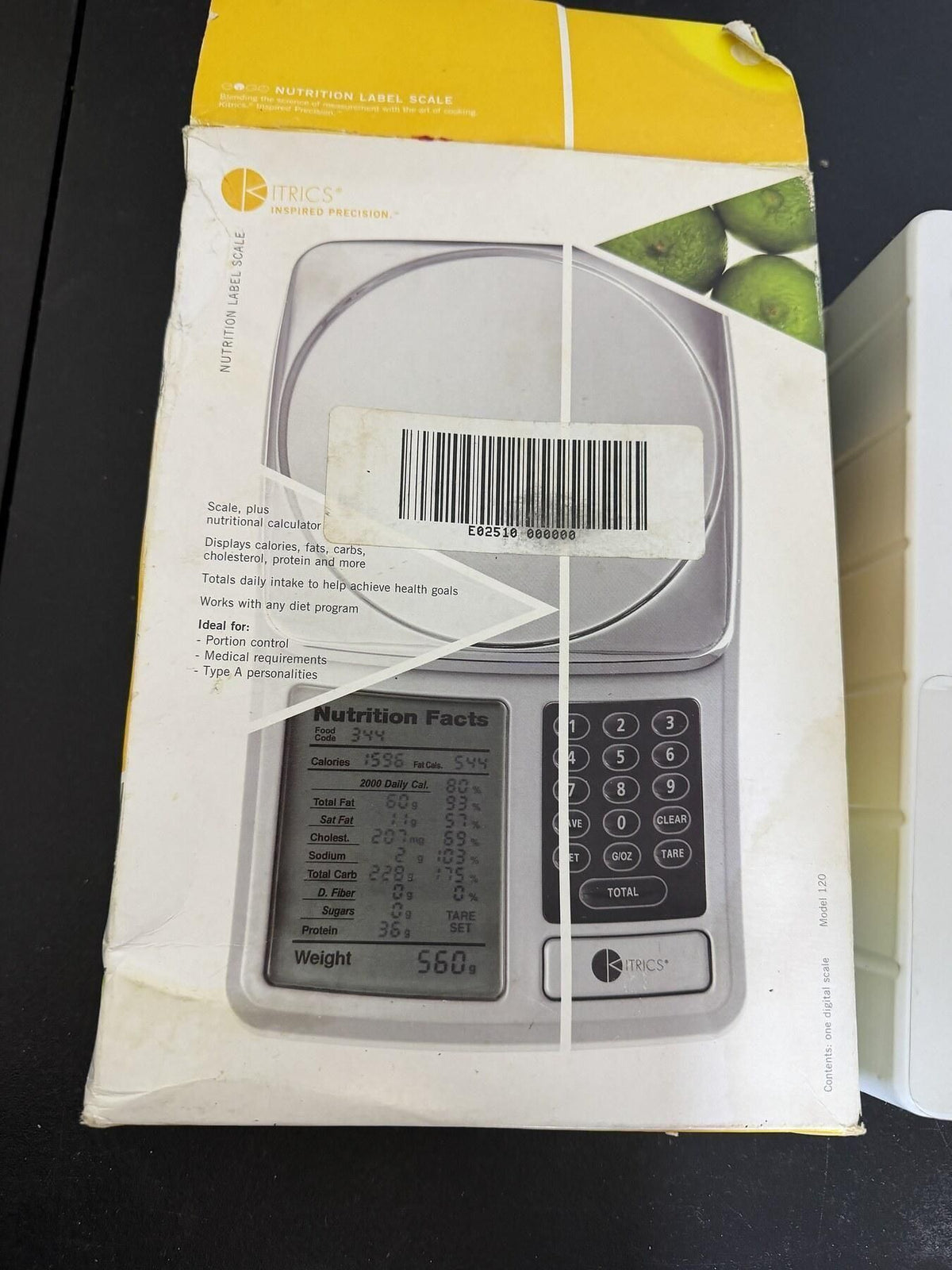 Kitrics Digital Nutrition Label Scale Model 120 w/ Manuals & Box - Wormhole Thrift