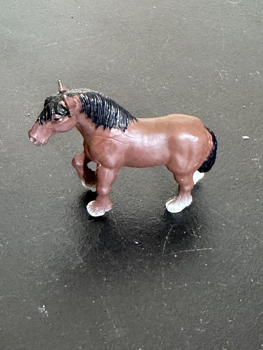Safari Ltd. Shire Horse Figurine Brown Plastic Toy - Wormhole Thrift