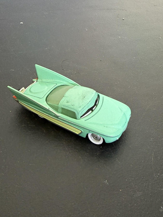 Disney Pixar Green Finned Toy Car with Eyes - "340 CHINA" Mark - Wormhole Thrift