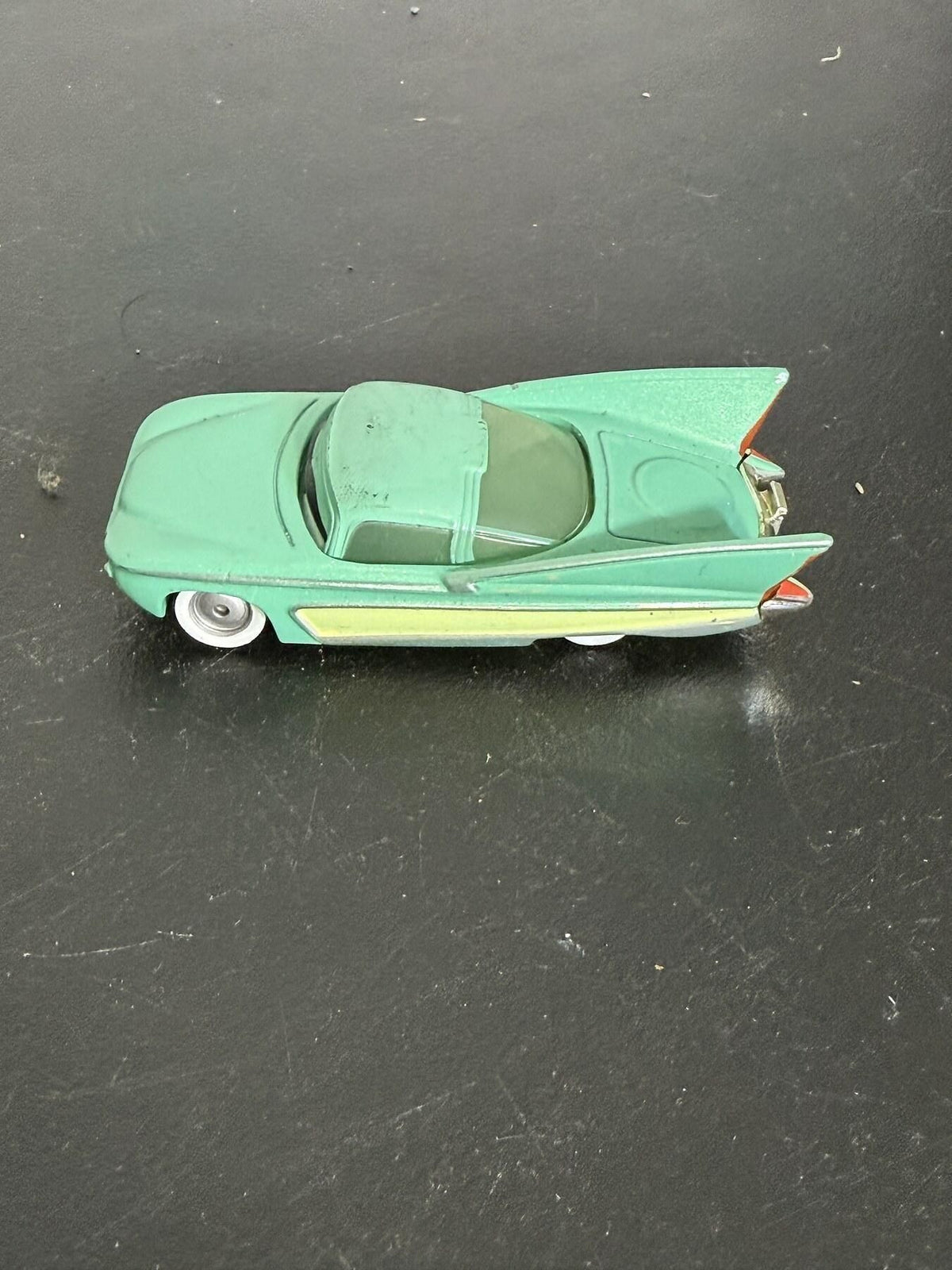 Disney Pixar Green Finned Toy Car with Eyes - "340 CHINA" Mark - Wormhole Thrift