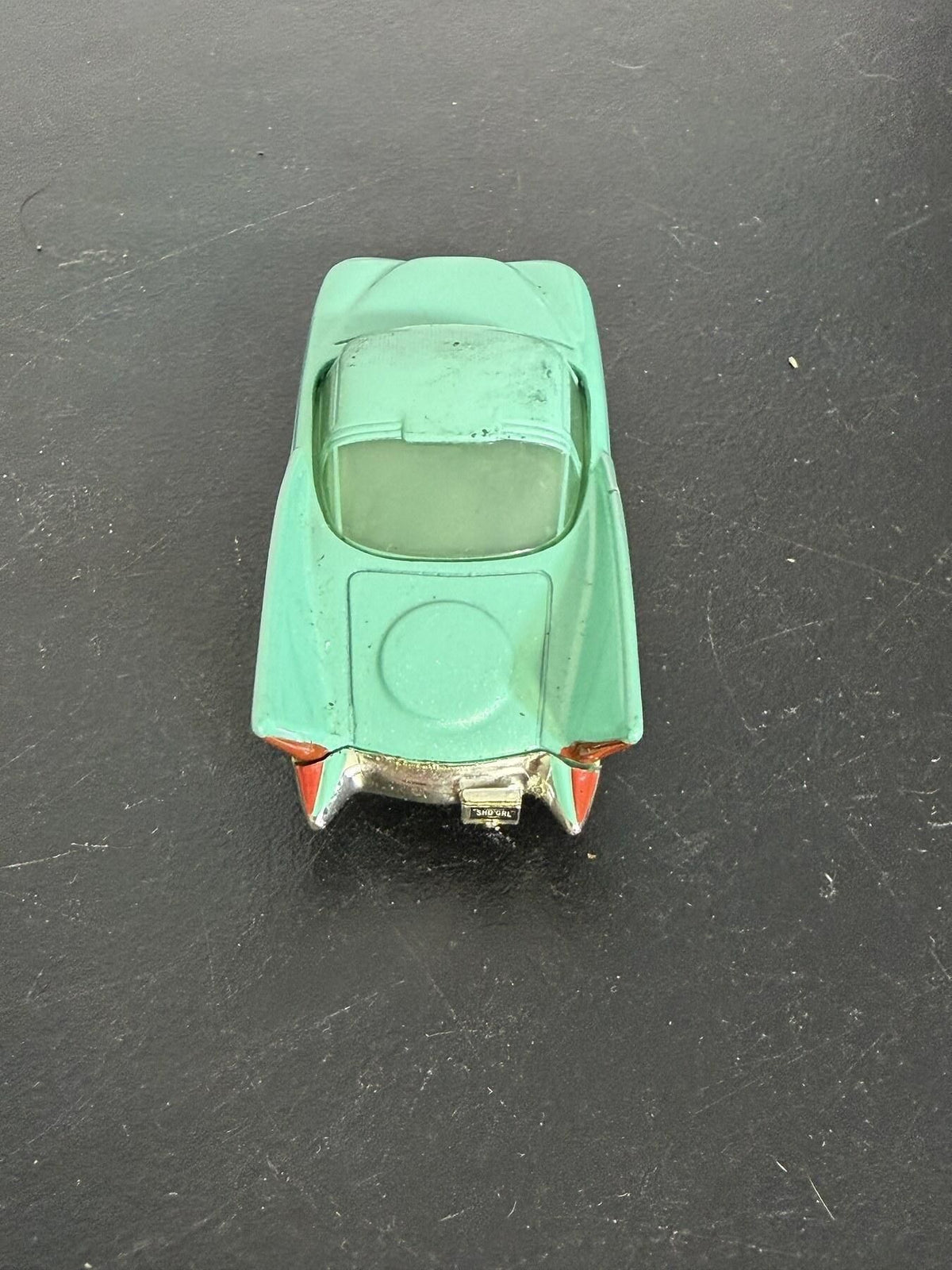 Disney Pixar Green Finned Toy Car with Eyes - "340 CHINA" Mark - Wormhole Thrift