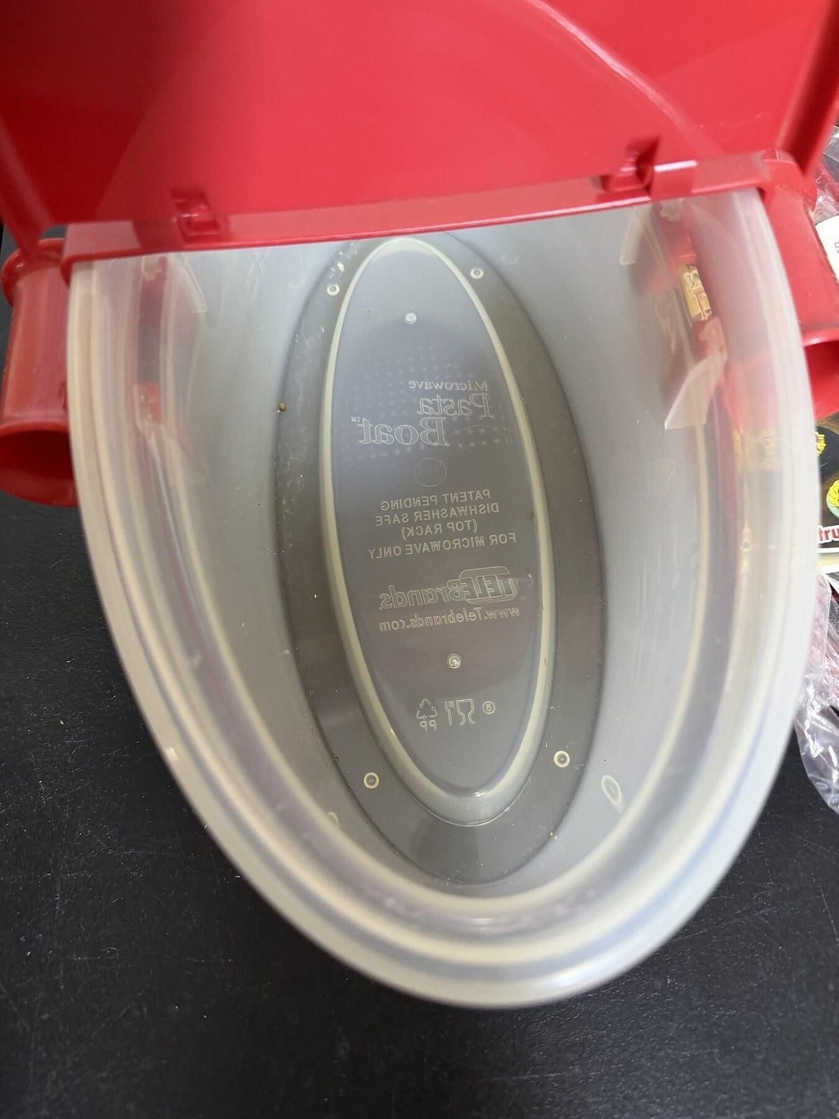 TELEBrands Microwave Pasta Boat Cooker & Strainer with Instructions - Wormhole Thrift