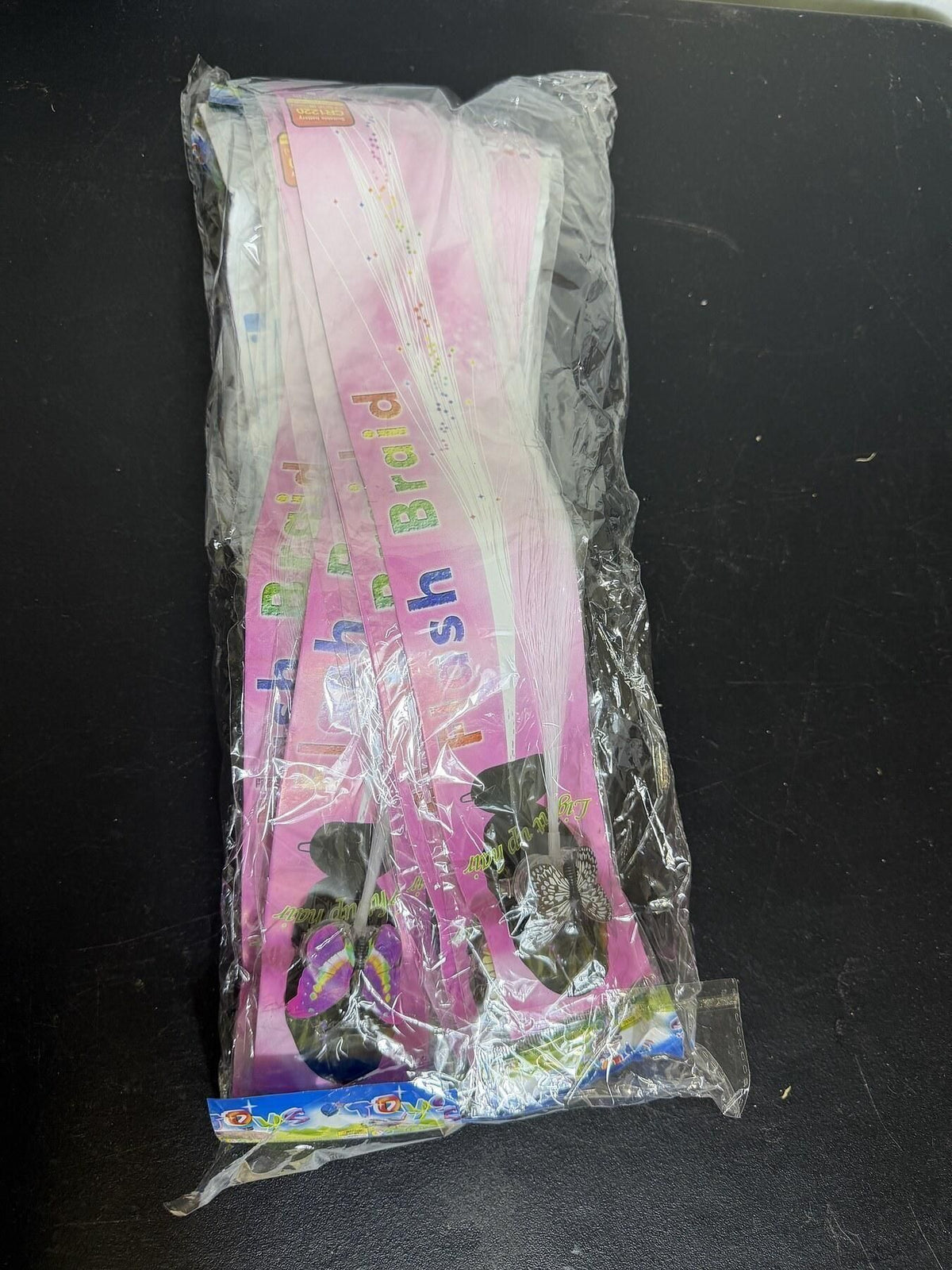 New Light Up Flash Hair Braids Extensions Pink Fiber Optic Accessory - Wormhole Thrift