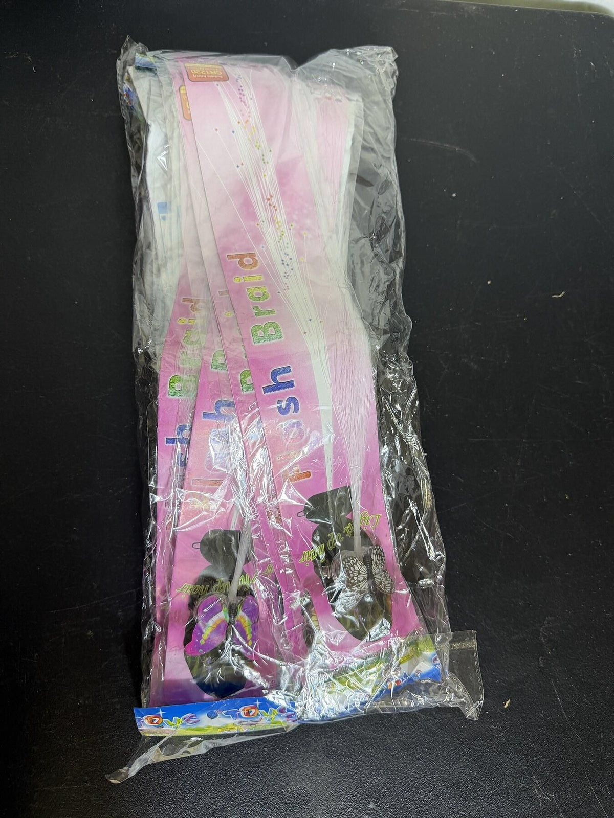 New Light Up Flash Hair Braids Extensions Pink Fiber Optic Accessory - Wormhole Thrift