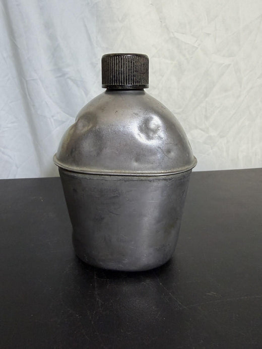 WWII U.S. Military GP&F.CO 1944 Aluminum Canteen - Wormhole Thrift