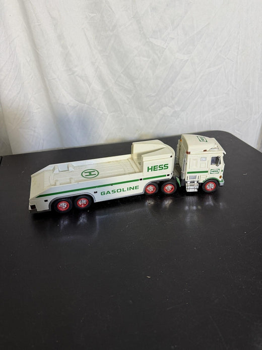 1999 Hess Toy Truck & Flatbed Trailer (No Shuttle) Lights On/Off - Wormhole Thrift
