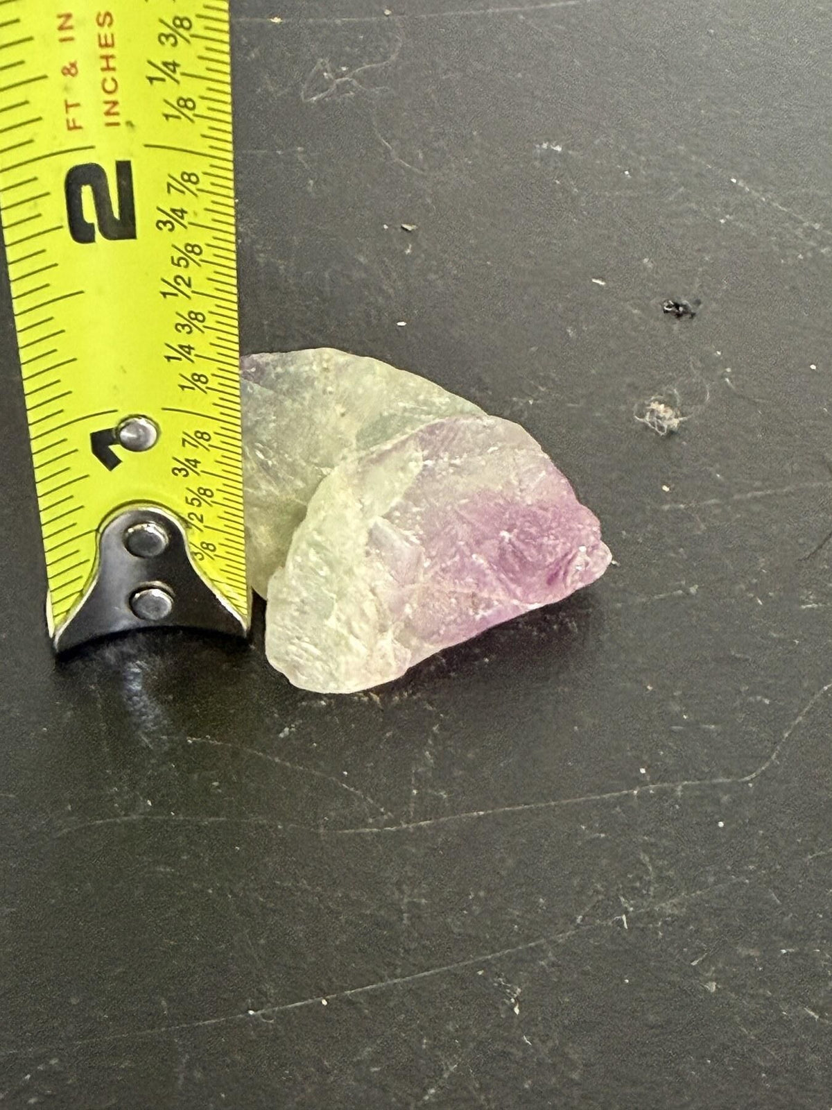 Natural Raw Rainbow Fluorite Crystal Specimen - Purple & Green Mineral - Wormhole Thrift