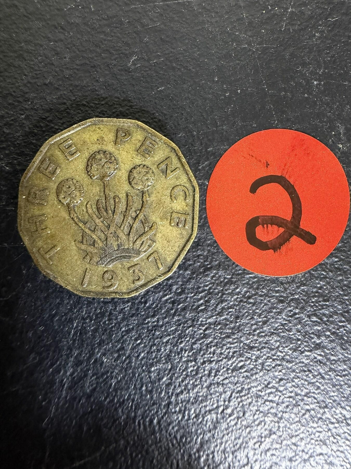 1937 King George VI British Threepence Coin - Nickel-Brass Vintage UK - Wormhole Thrift