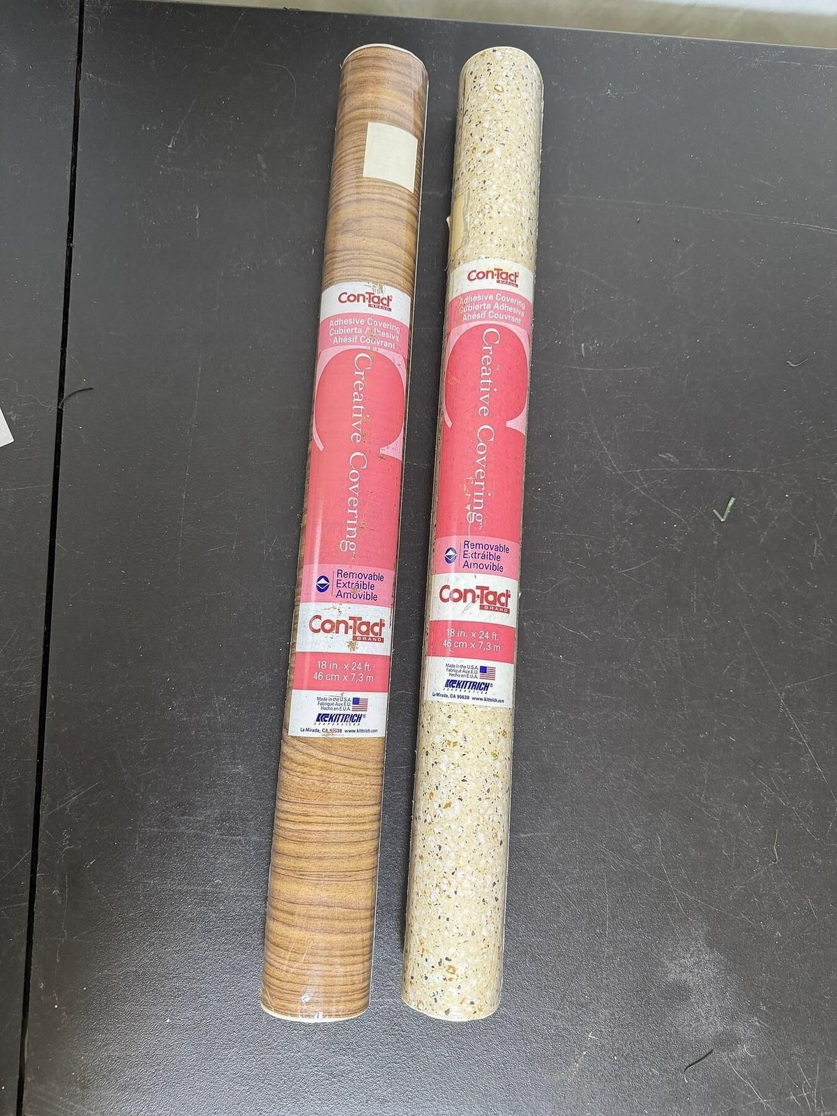 Con-Tact Creative Covering Adhesive Shelf Liner 2 Rolls Wood Grain & Speckled - Wormhole Thrift