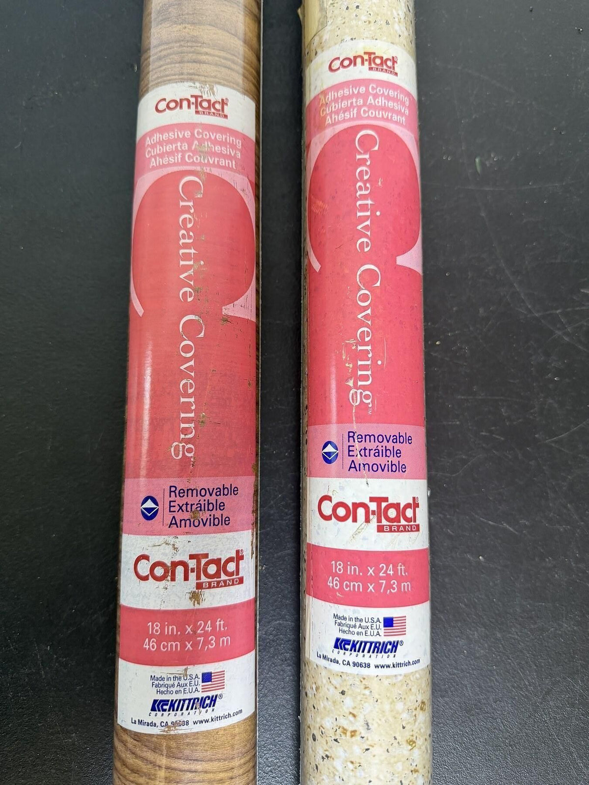 Con-Tact Creative Covering Adhesive Shelf Liner 2 Rolls Wood Grain & Speckled - Wormhole Thrift