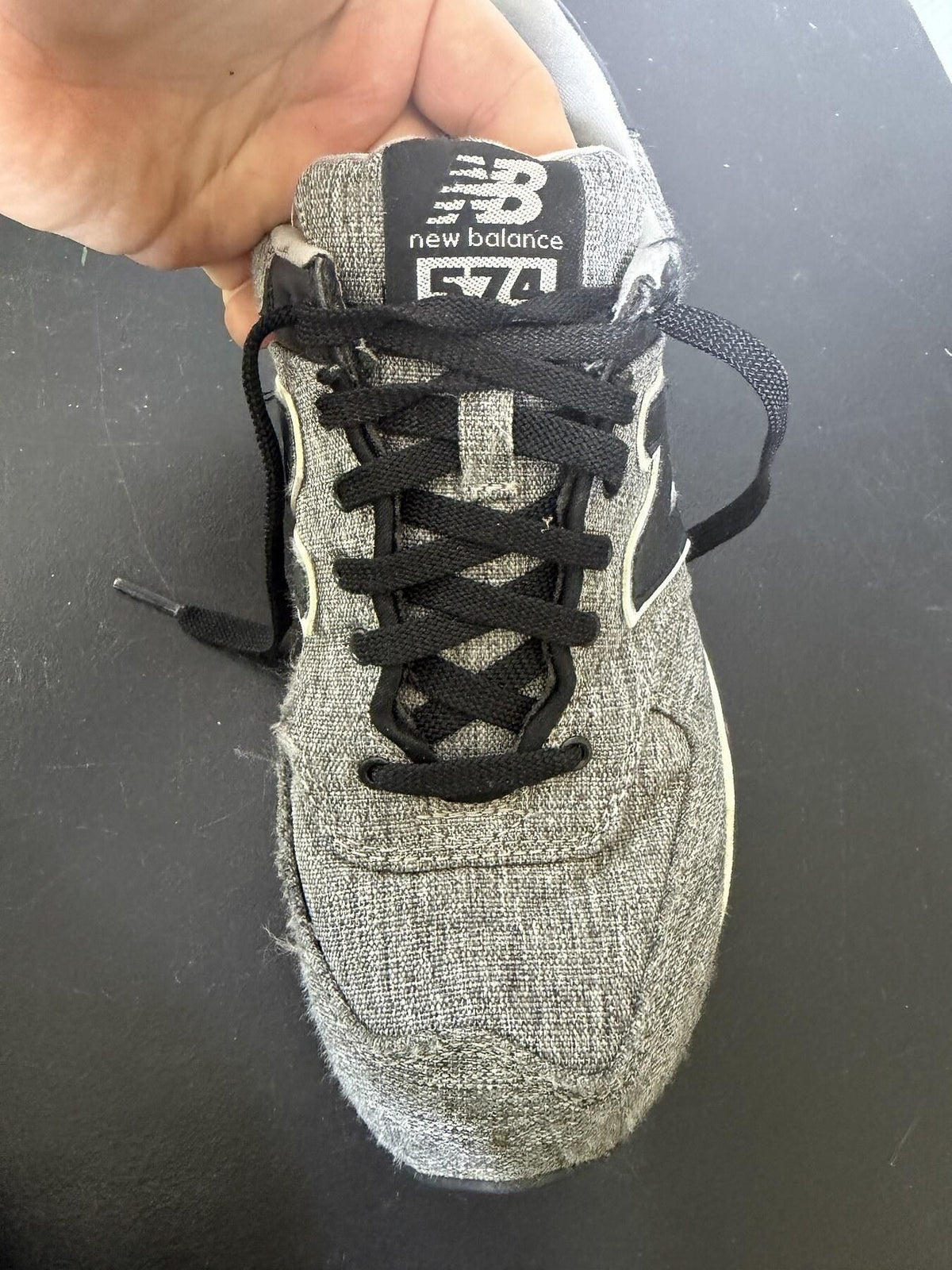 New Balance 574 ML574TXE Men's US 8 Gray Black Sneakers Shoes - Wormhole Thrift