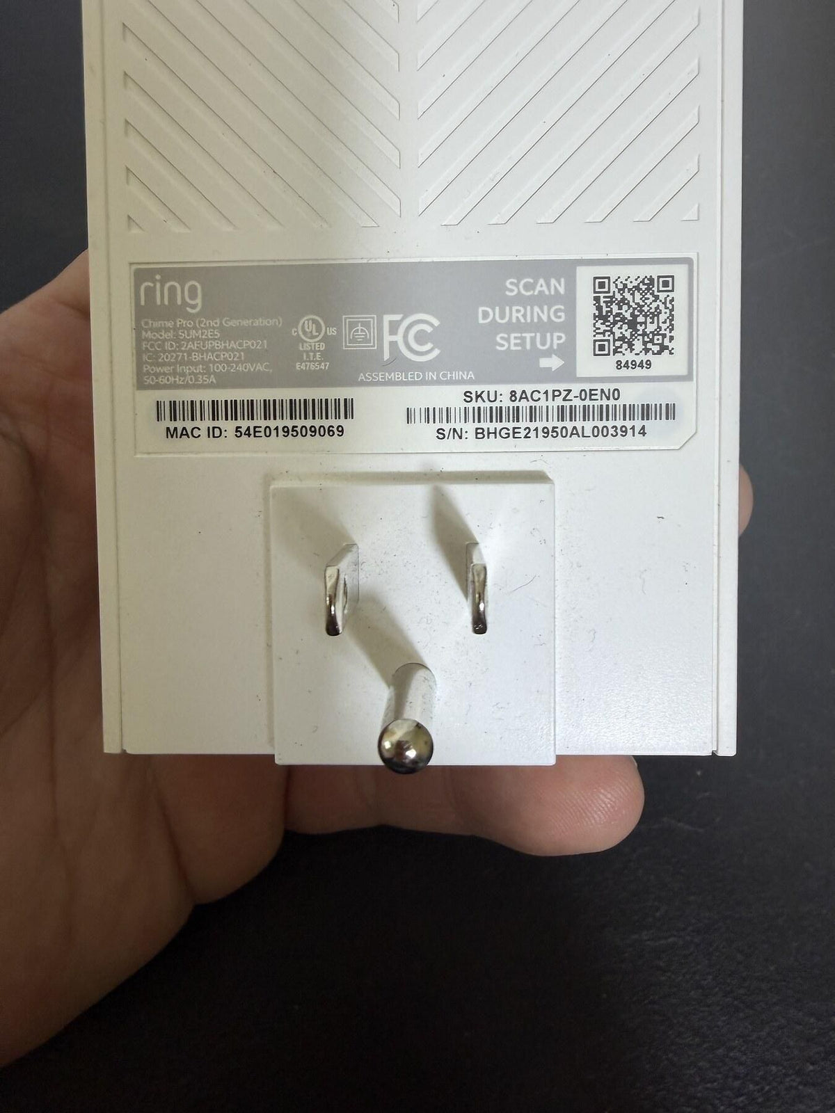 Ring Chime Pro (2nd Gen) Wi-Fi Extender & Indoor Chime SUM2E5 - Wormhole Thrift
