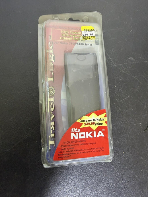 Travel Logic High Capacity Lithium Battery for Nokia 5100/6100 Series - Wormhole Thrift